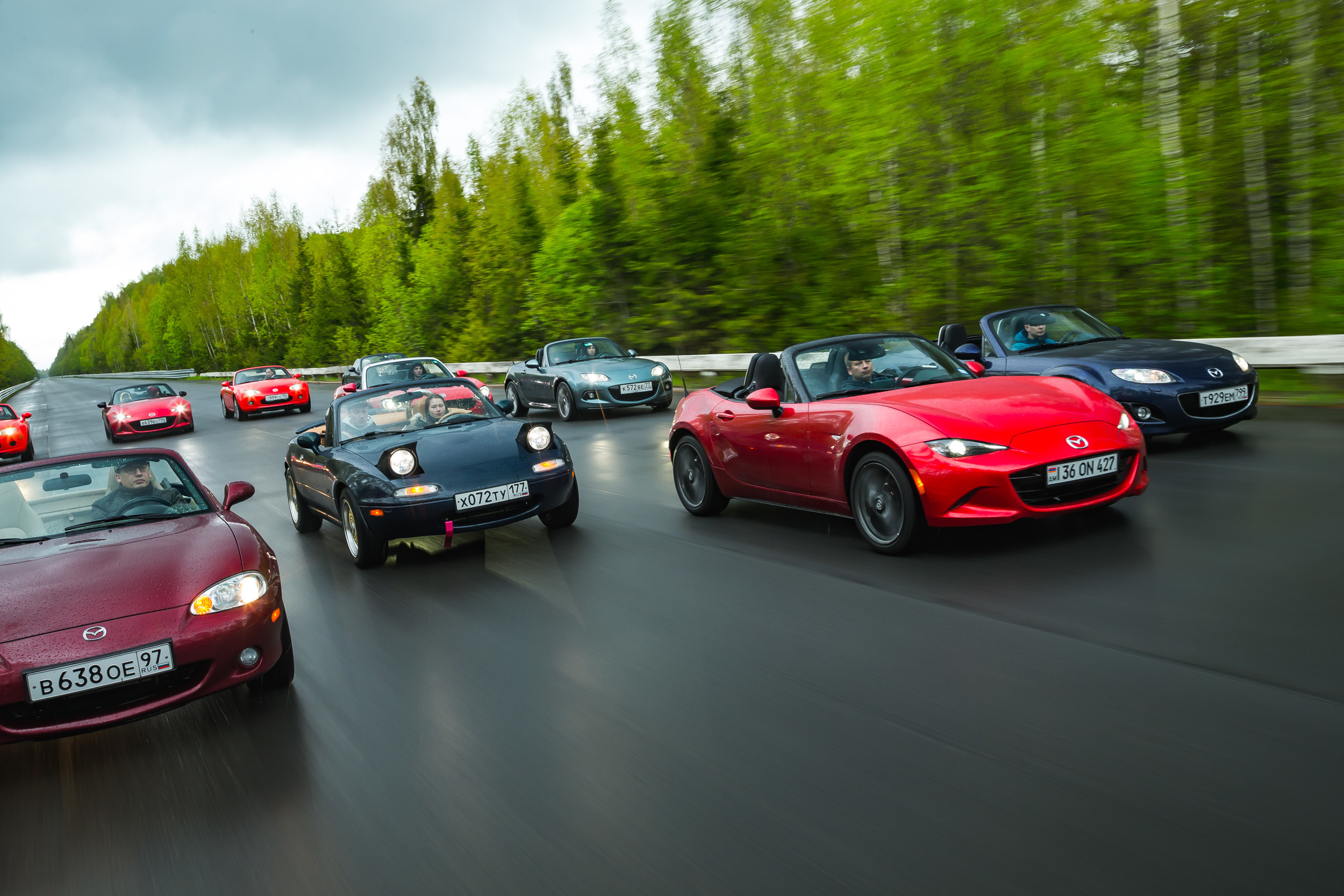 Fiat 124 & Mazda MX-5. Фотограф Дмитрий Питерский