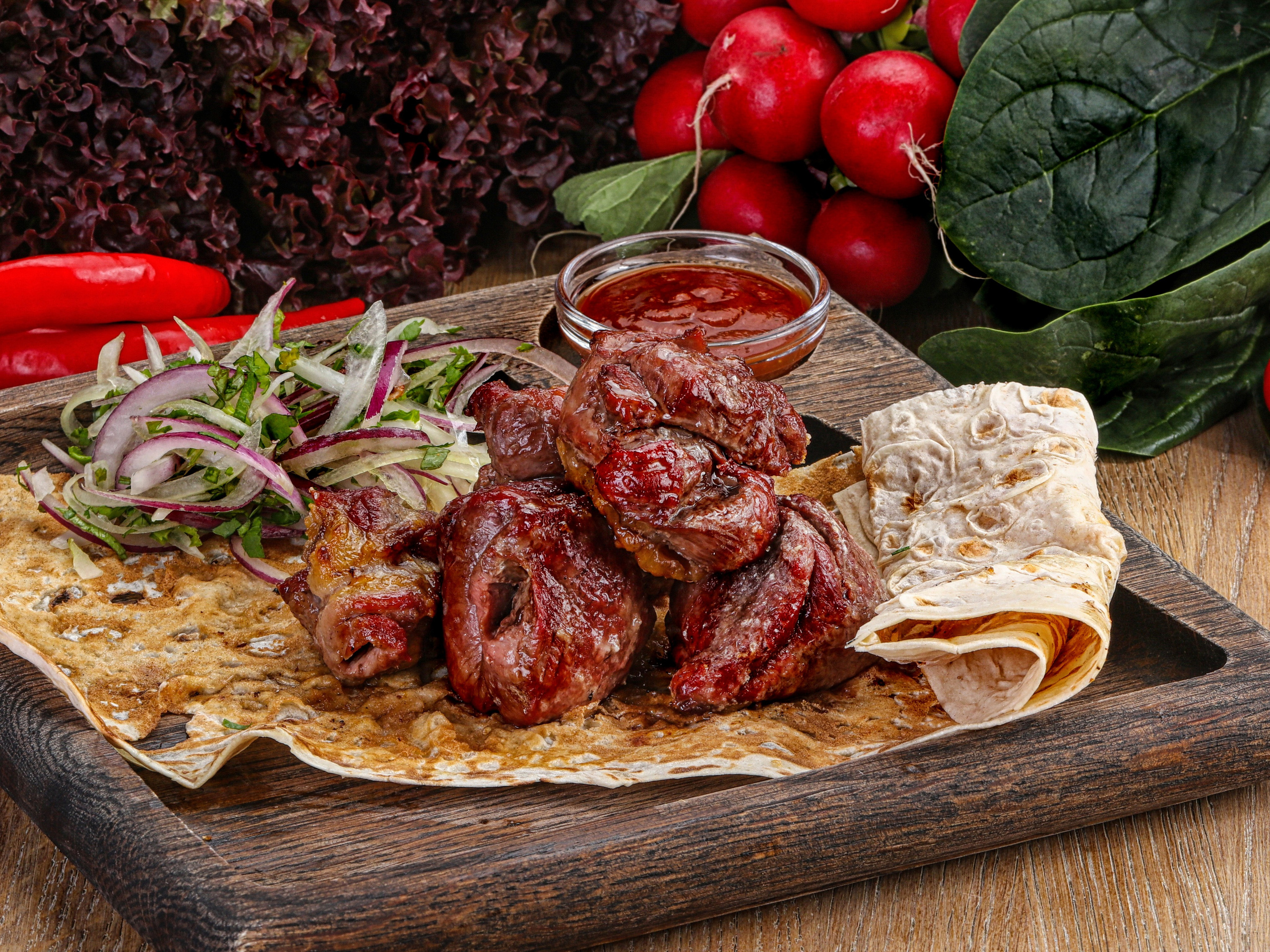 Съемка шашлыков и стейков. Фуд-фотограф Андрей Старостин — съемка еды в Москве. 9000 руб. в час