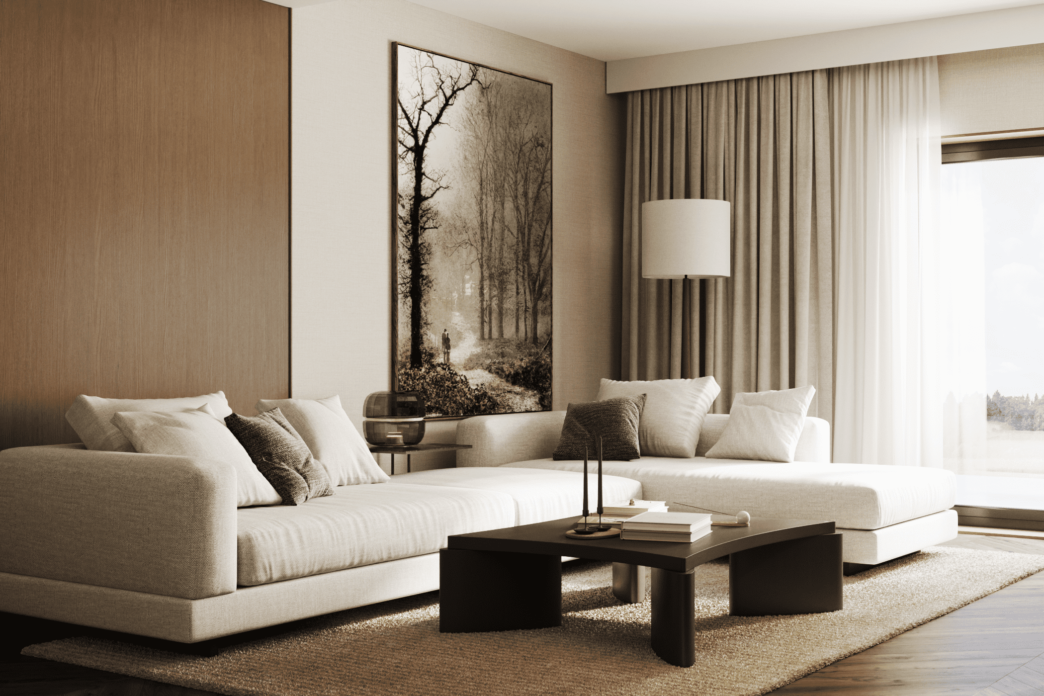 Kitchen and living room_A3_2024. 3d визуализатор интерьера Анастасия Лосицкая