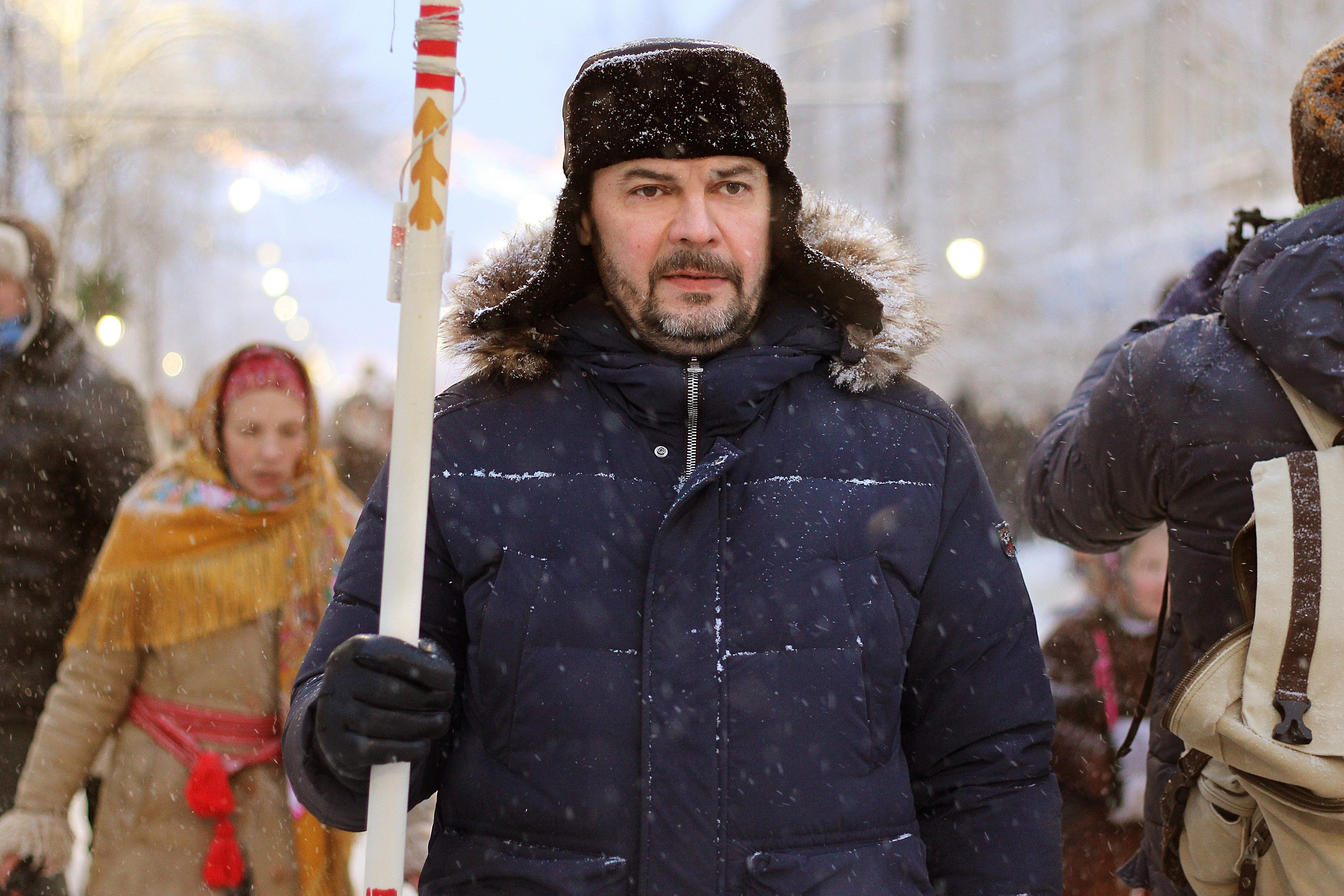 Дмитрий Рудаков на Рождественском шествии в Рыбинске