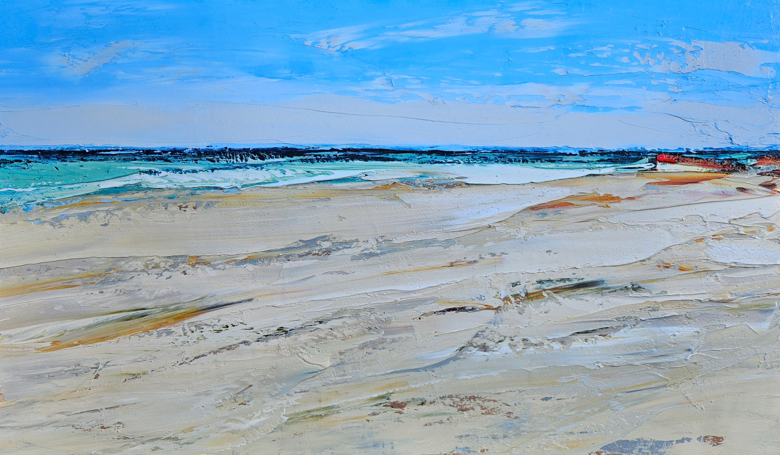 "Дом у моря". 2024. Холст, масло. 65х110 см. (в частной коллекции)