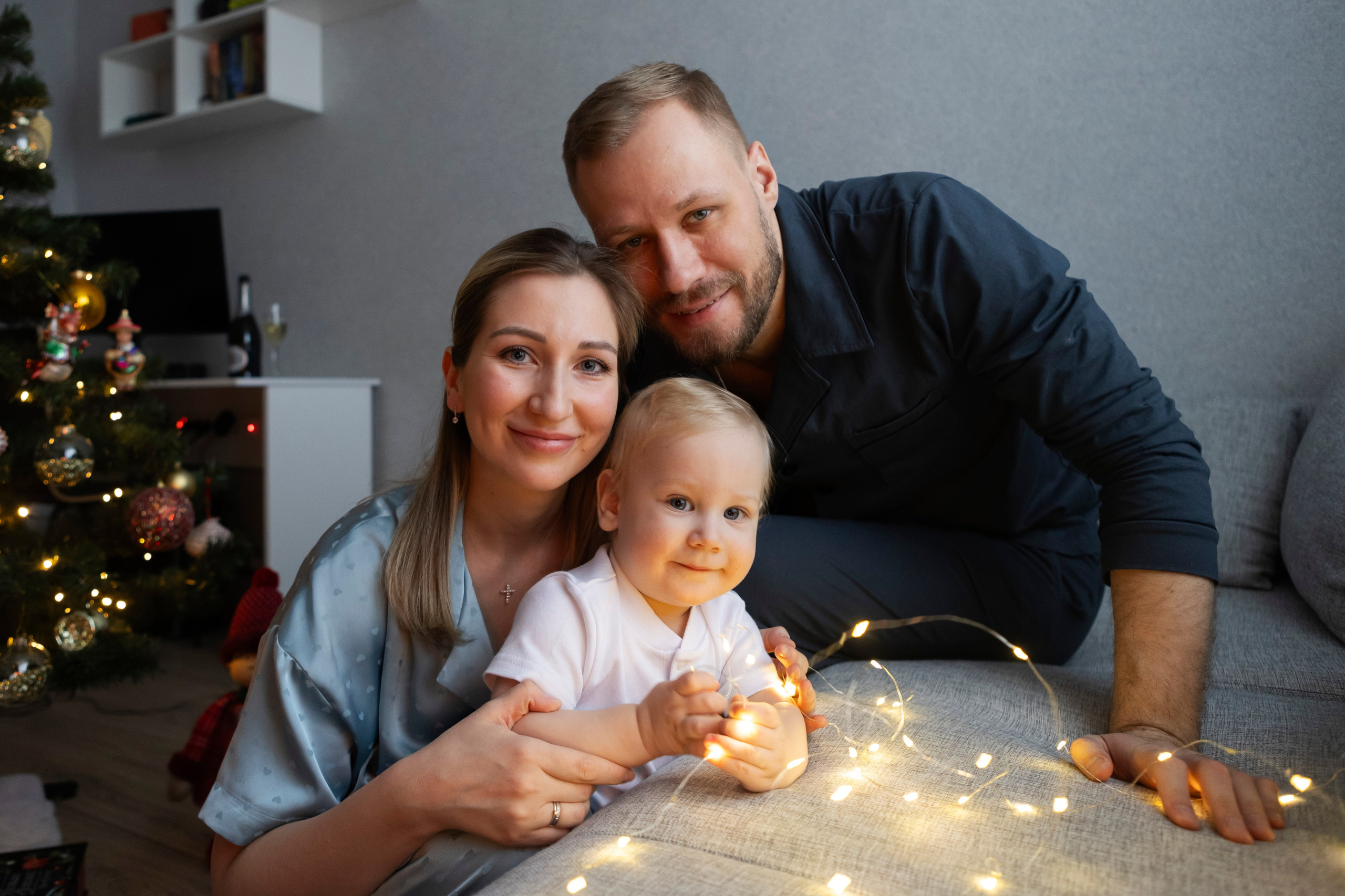 Домашняя новогодняя фотосессия. Семейный и портретный фотограф в Москве Елена Флегант