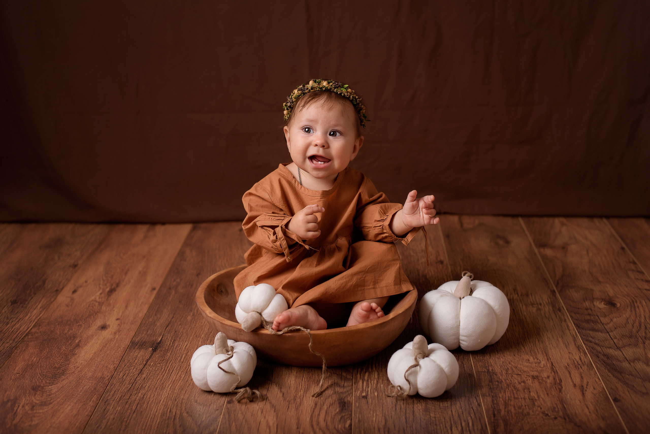 Осенний проект Ульяна 7 мес. Детский фотограф в Долгопрудном и Москве