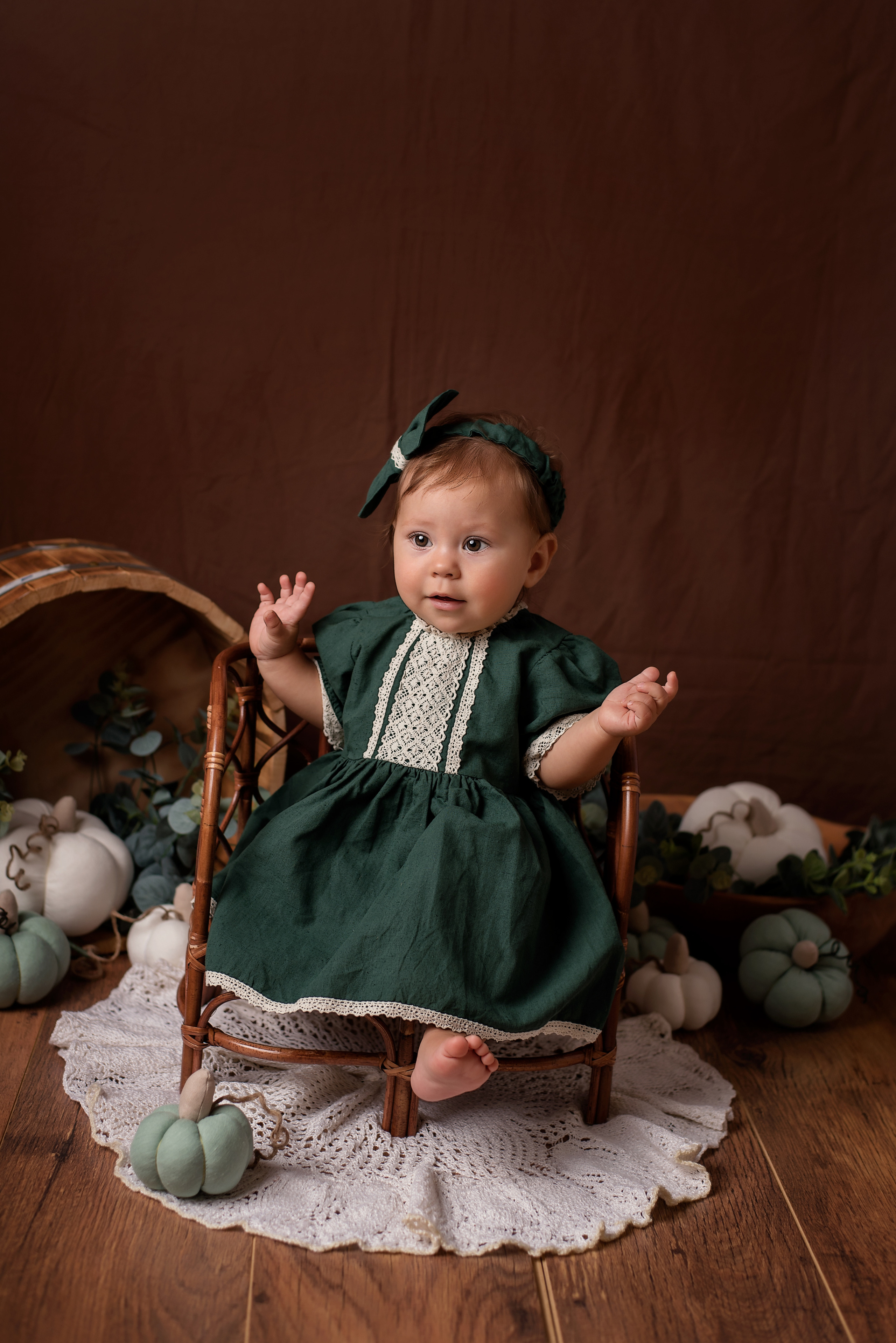 Осенний проект Ульяна 7 мес. Детский фотограф в Долгопрудном и Москве