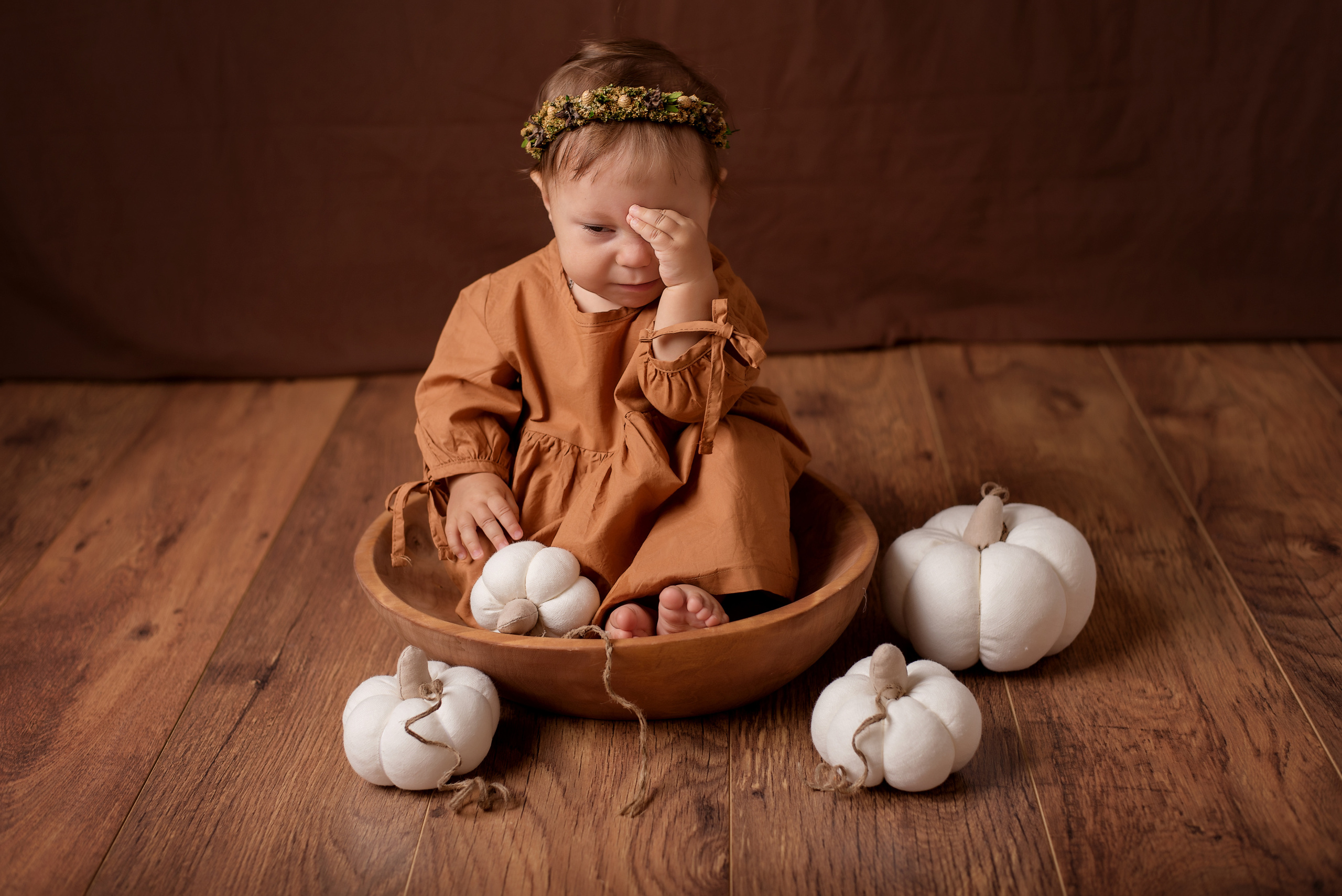 Осенний проект Ульяна 7 мес. Детский фотограф в Долгопрудном и Москве