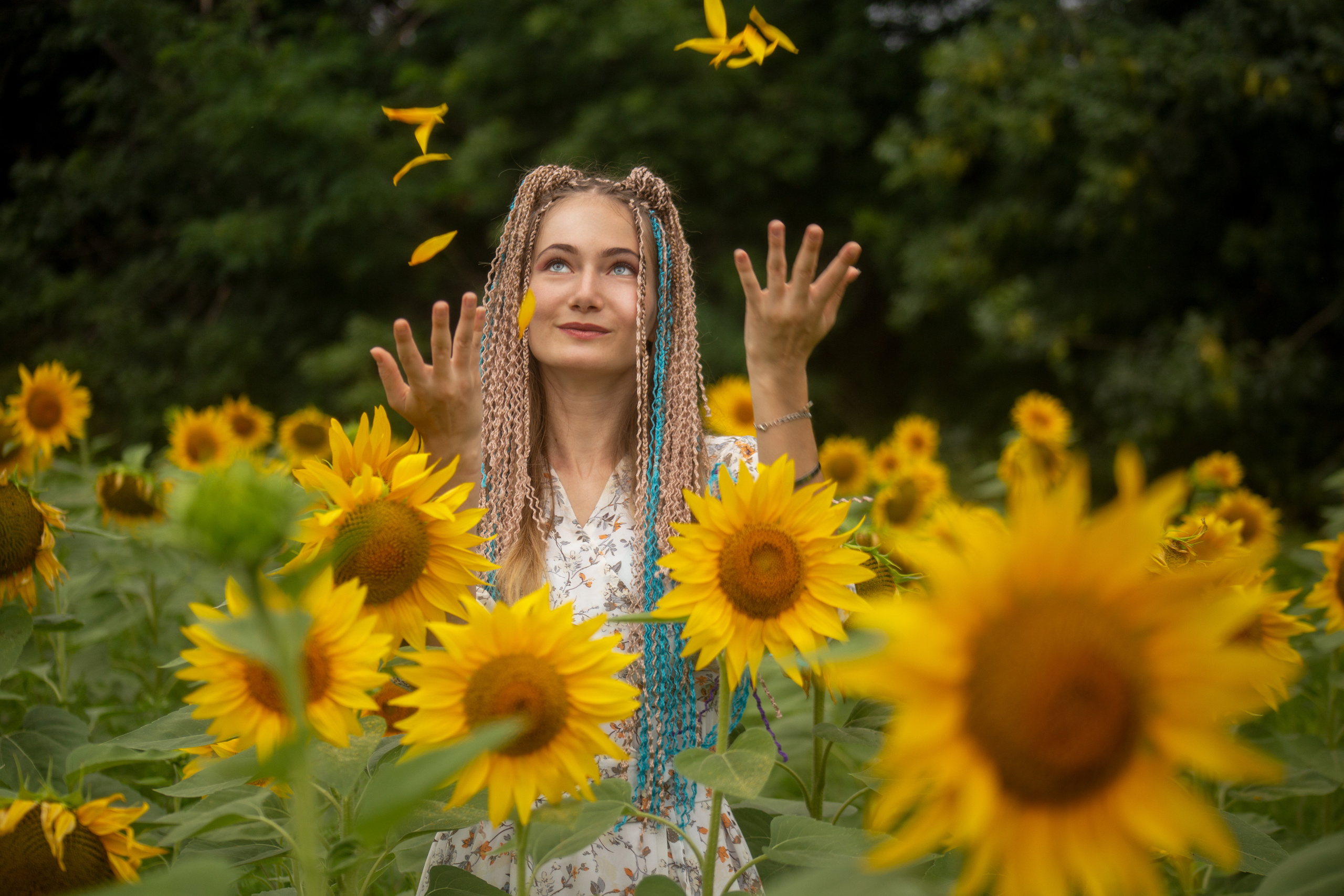 Летняя фотосессия в подсолнухах — Валерия И Анастасия. Фотограф Ставрополь Пятигорск Елизавета Дарина