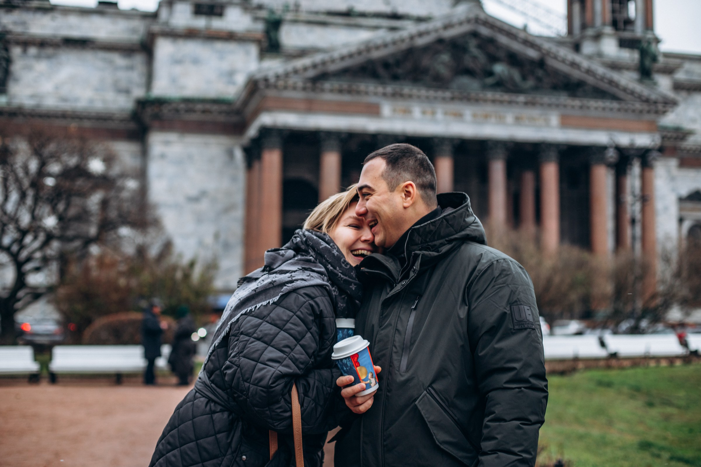 Алексей и Анастасия в ноябре. Фотопрогулка в Петербурге. Индивидуальный и семейный фотограф в Санкт-Петербурге