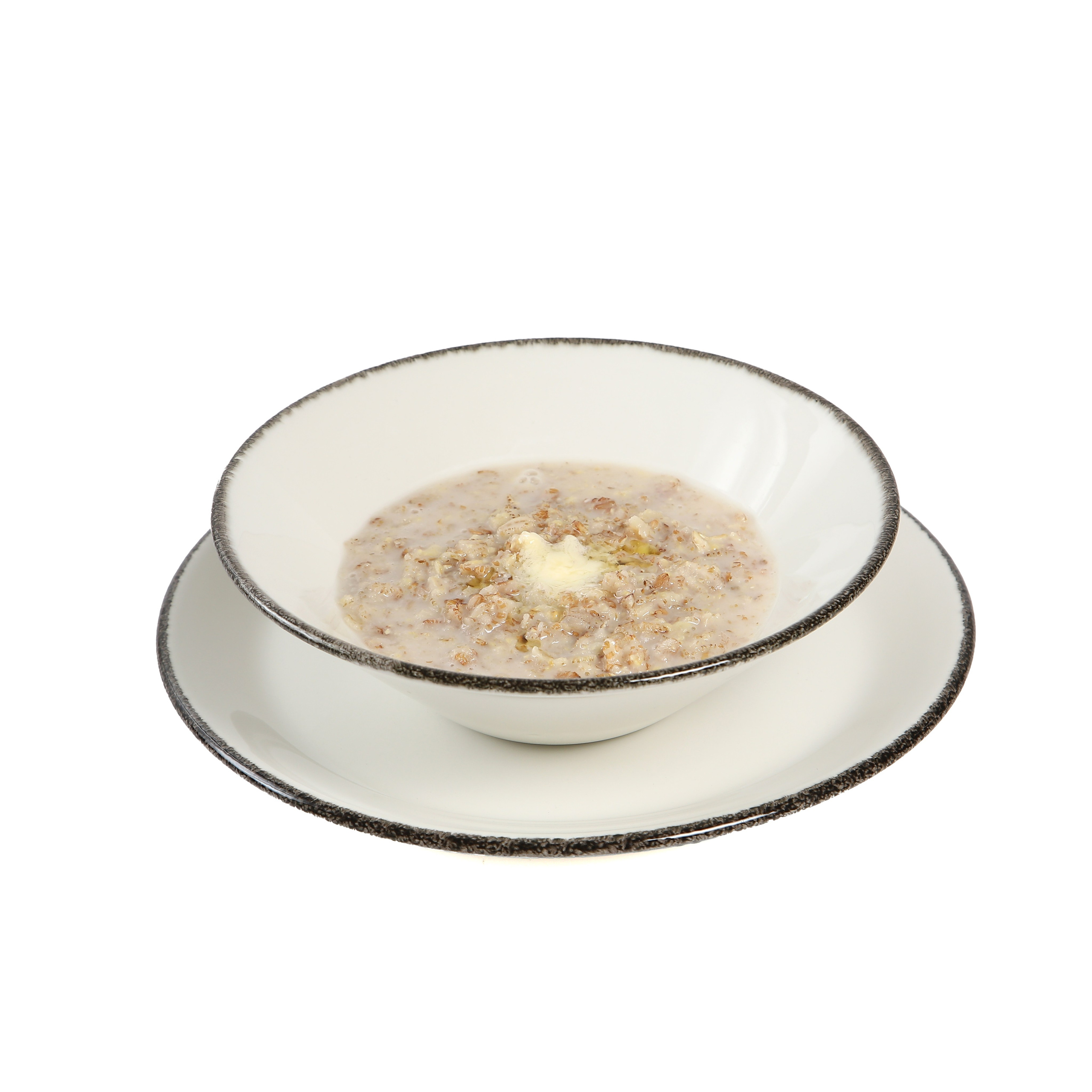 Фуд-фотография гречневой каши с маслом.