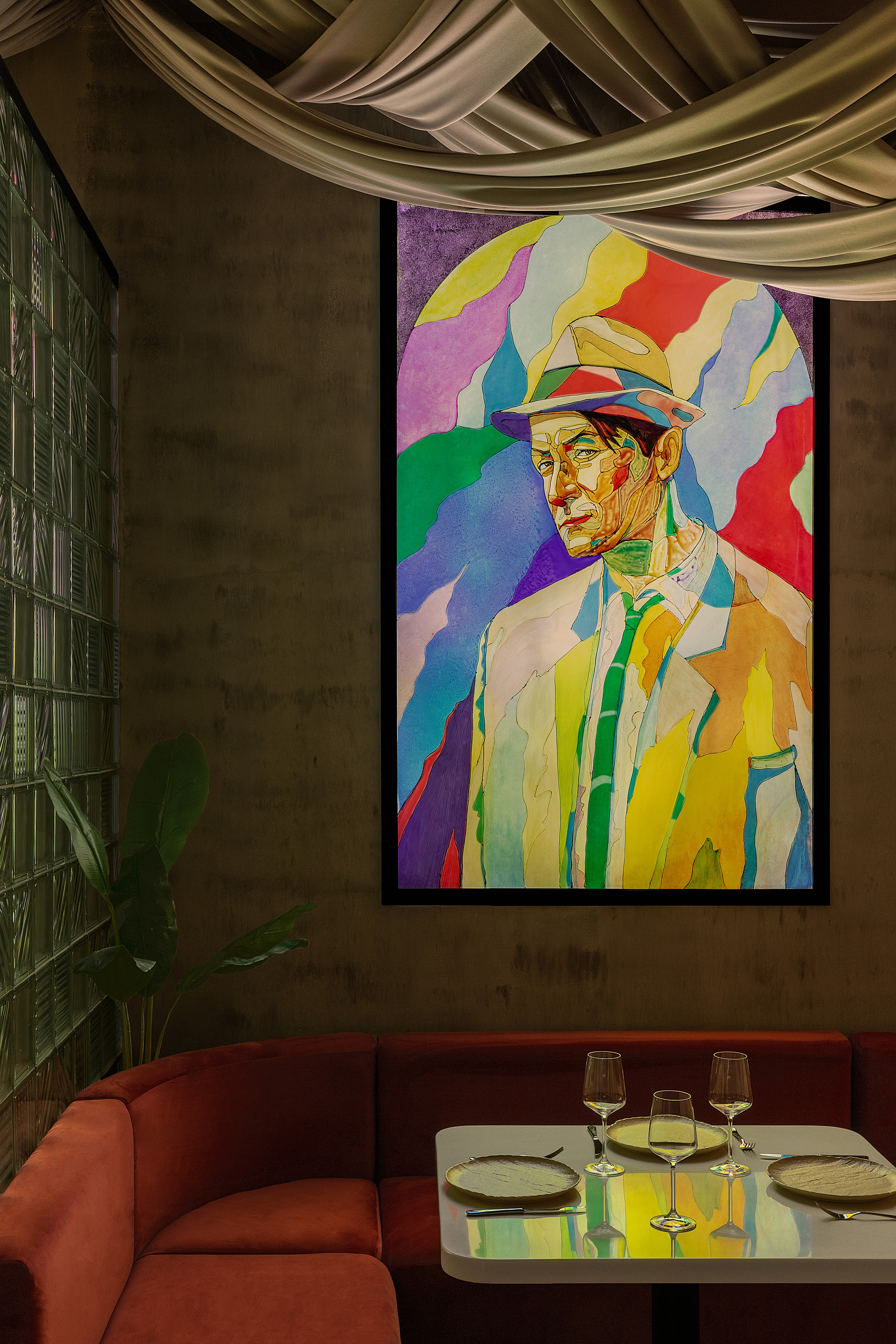 Karine Design Studio — Nikulin Bar Astana. Roman Yakunin — interior photographer in Almaty, Kazakhstan