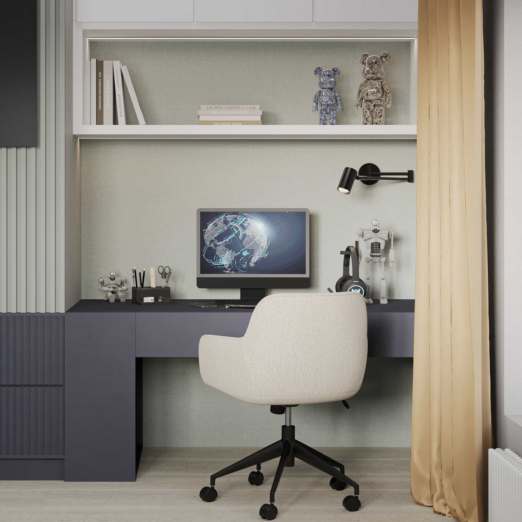 Второй этаж 2-х этажного дома. Интерьерный 3Д Визуализатор Маргарита Оберемко