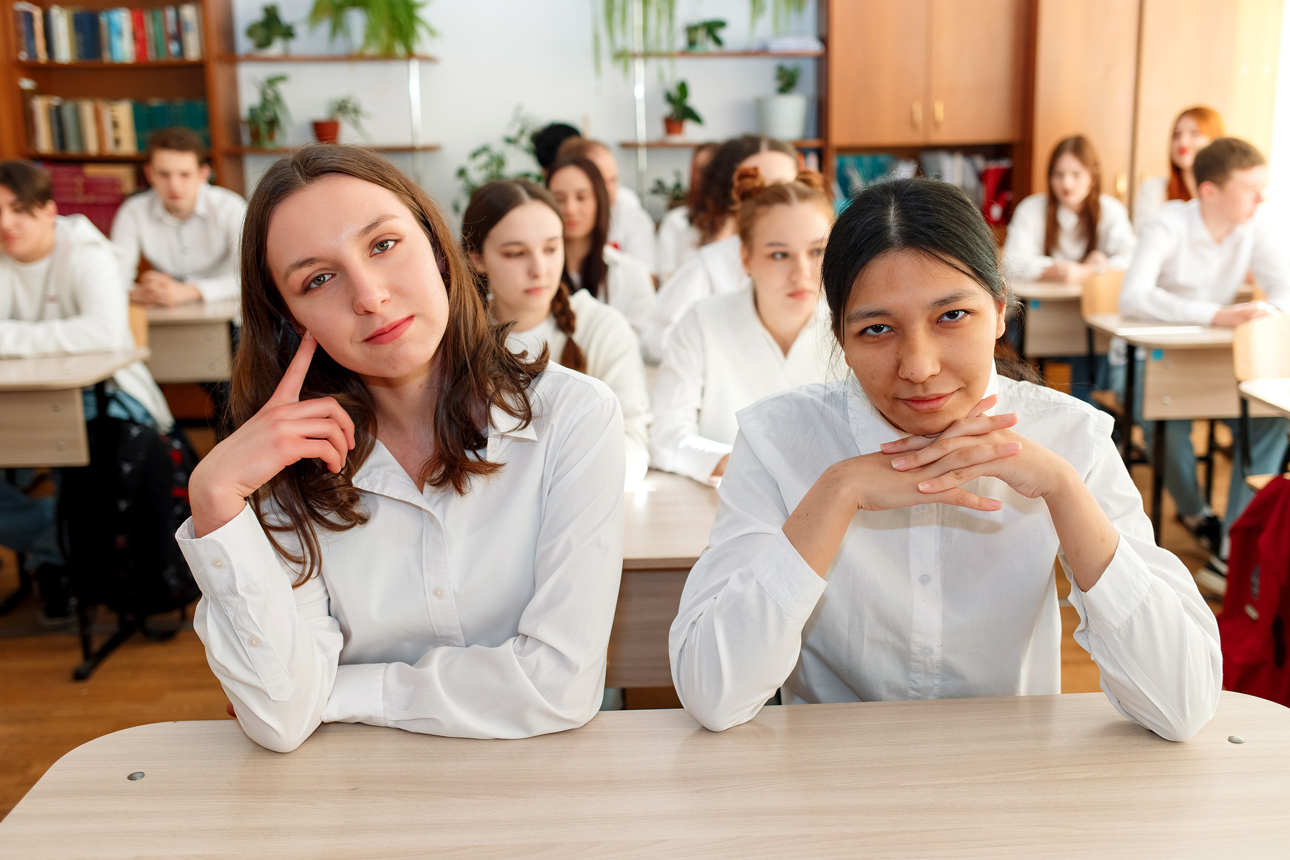 11 класс 11 школа, съемка в школе. Фотограф Любовь Корниенко, Примоский край
