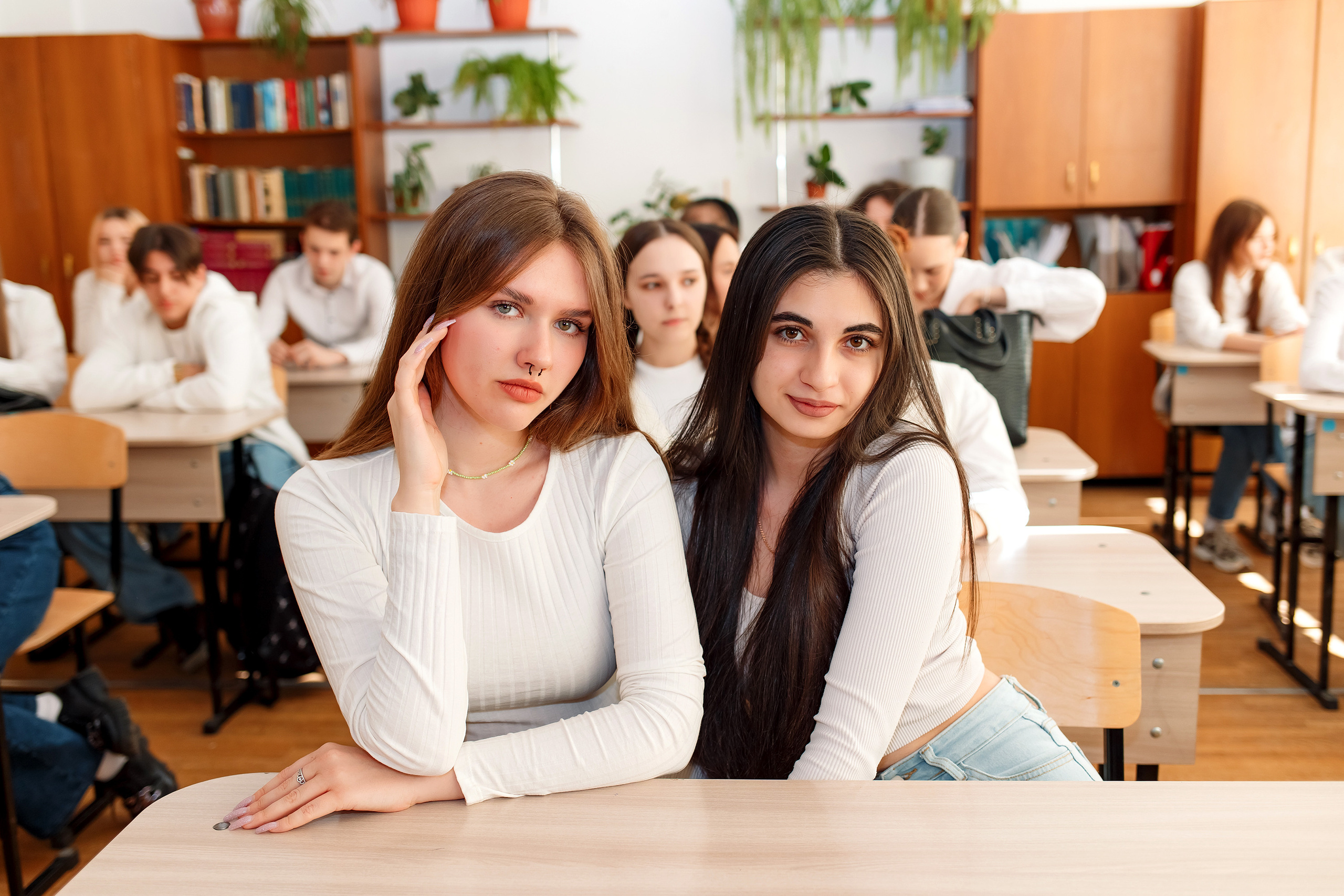 11 класс 11 школа, съемка в школе. Фотограф Любовь Корниенко, Примоский край