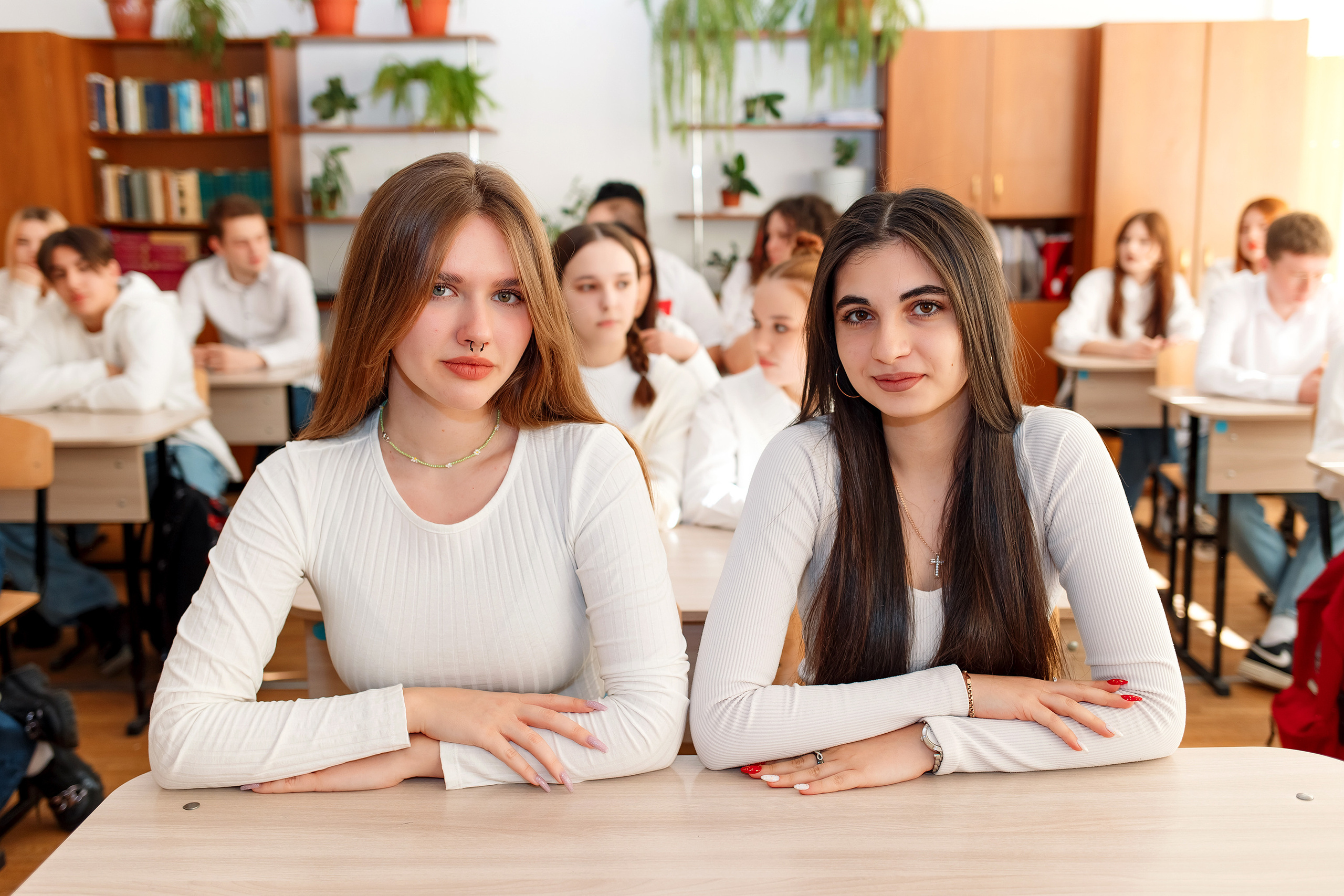 11 класс 11 школа, съемка в школе. Фотограф Любовь Корниенко, Примоский край