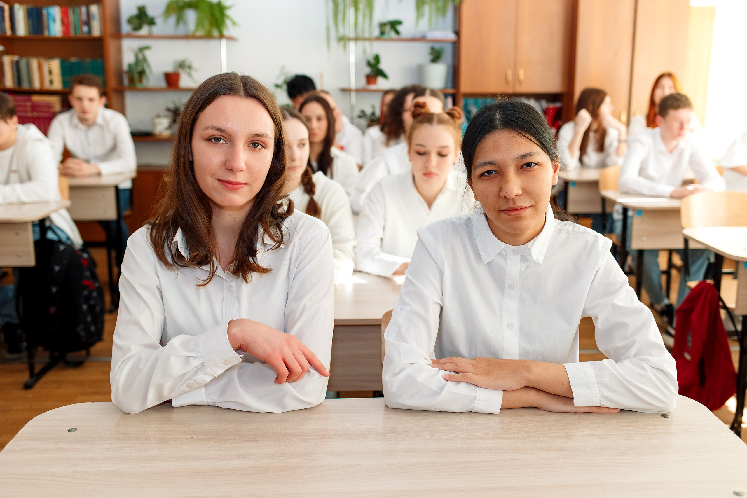 11 класс 11 школа, съемка в школе. Фотограф Любовь Корниенко, Примоский край