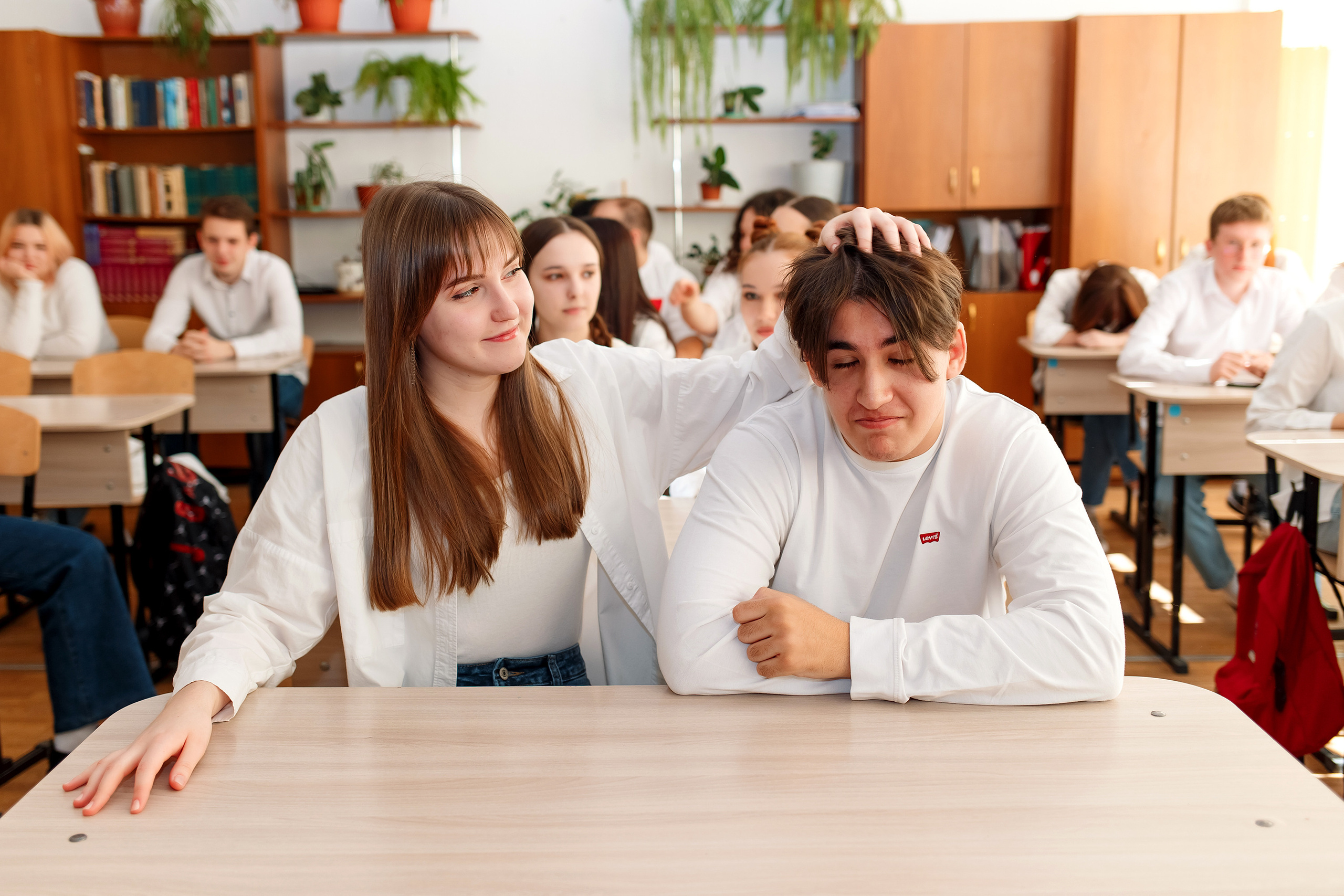 11 класс 11 школа, съемка в школе. Фотограф Любовь Корниенко, Примоский край