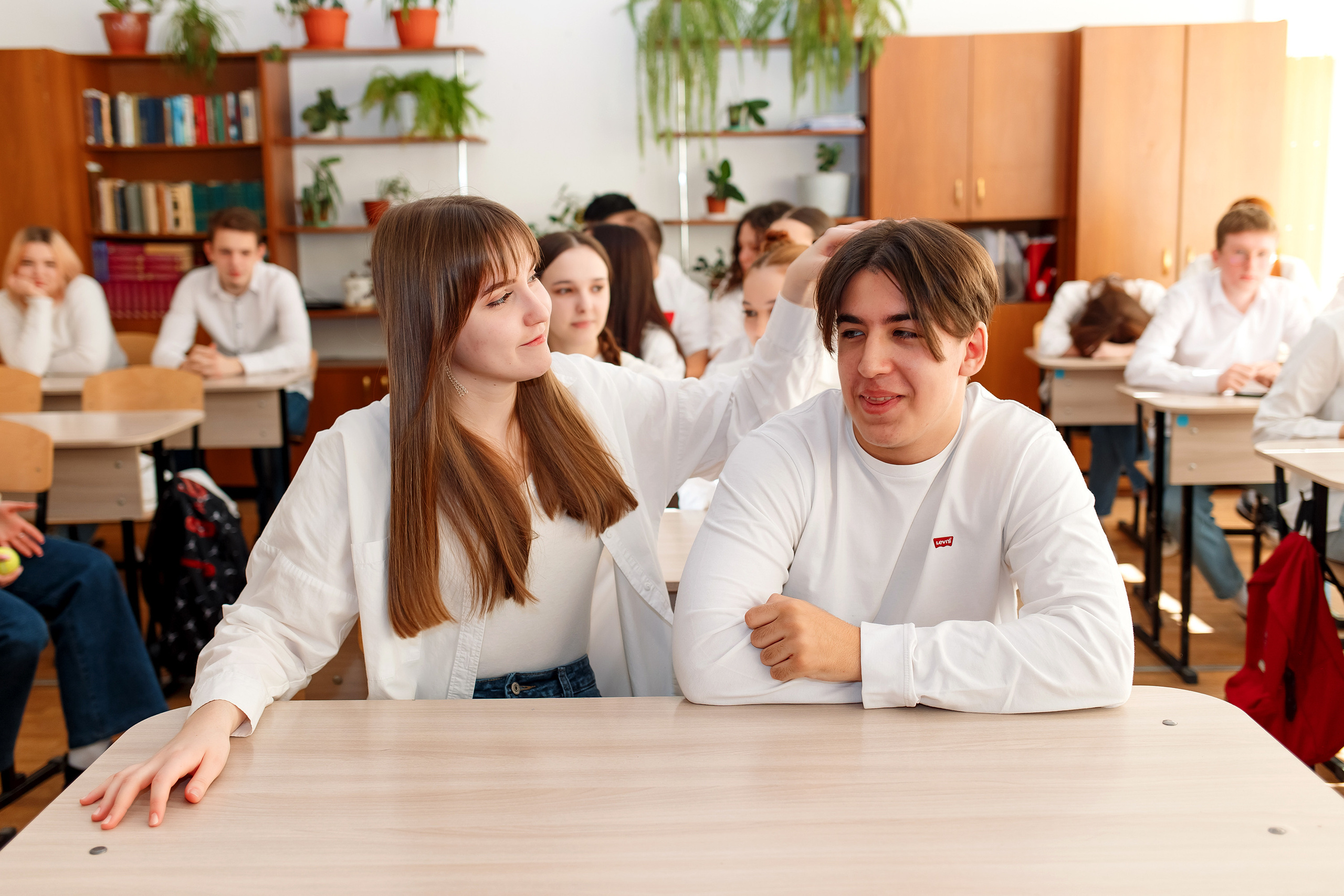 11 класс 11 школа, съемка в школе. Фотограф Любовь Корниенко, Примоский край