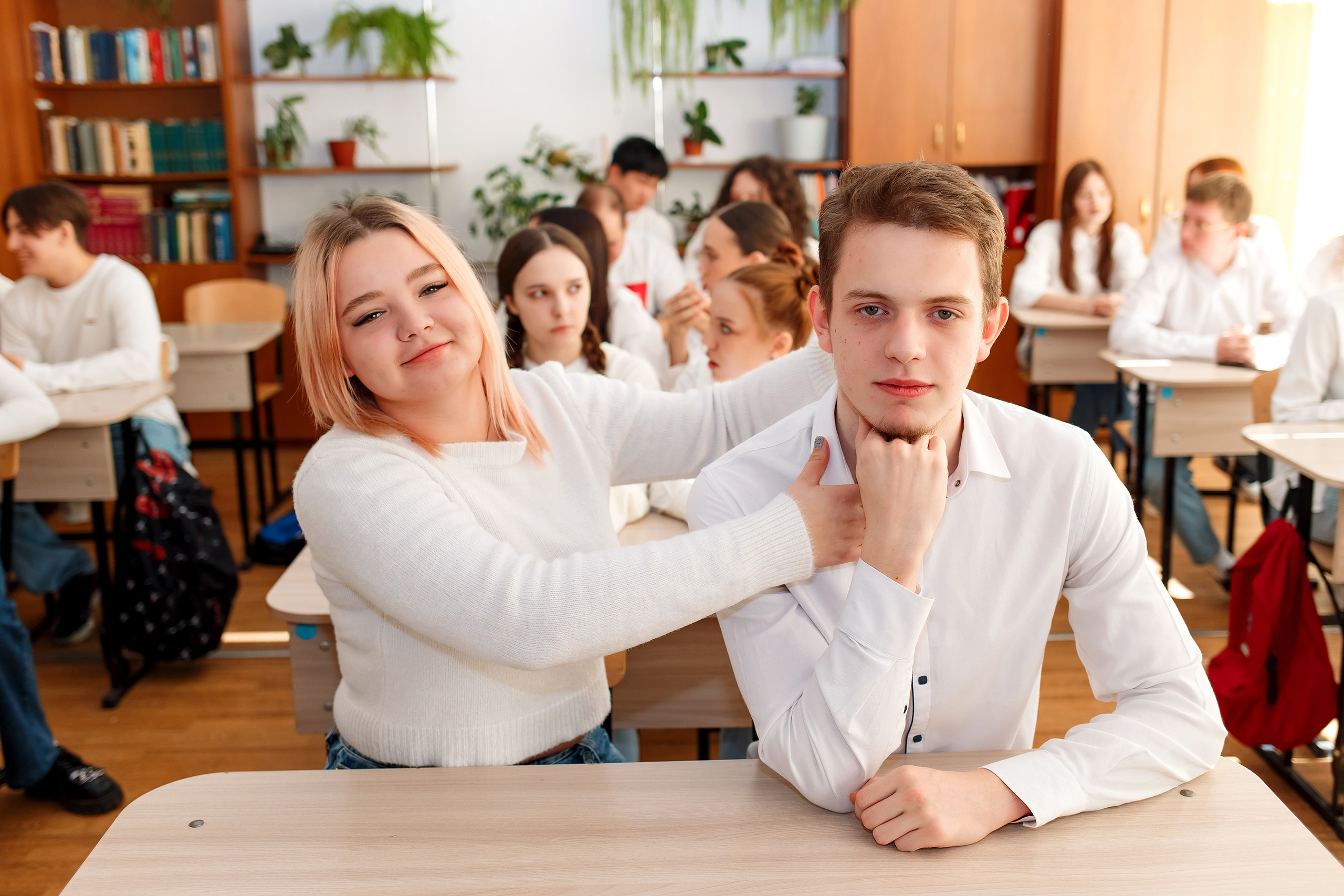 11 класс 11 школа, съемка в школе. Фотограф Любовь Корниенко, Примоский край