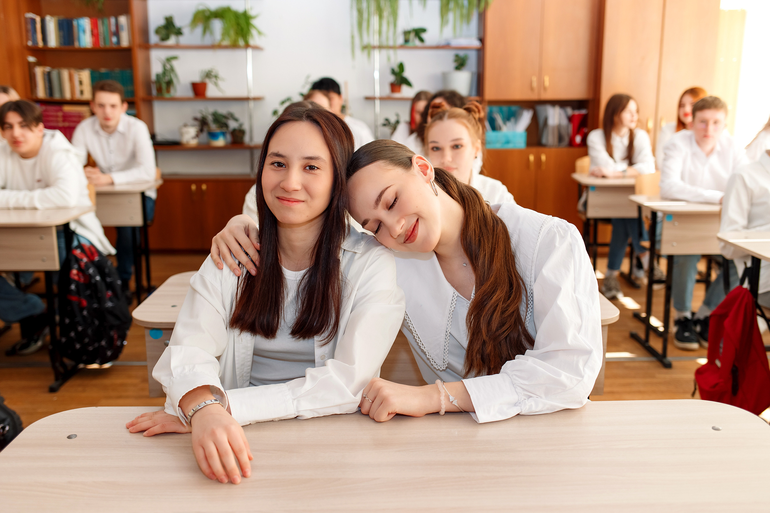 11 класс 11 школа, съемка в школе. Фотограф Любовь Корниенко, Примоский край