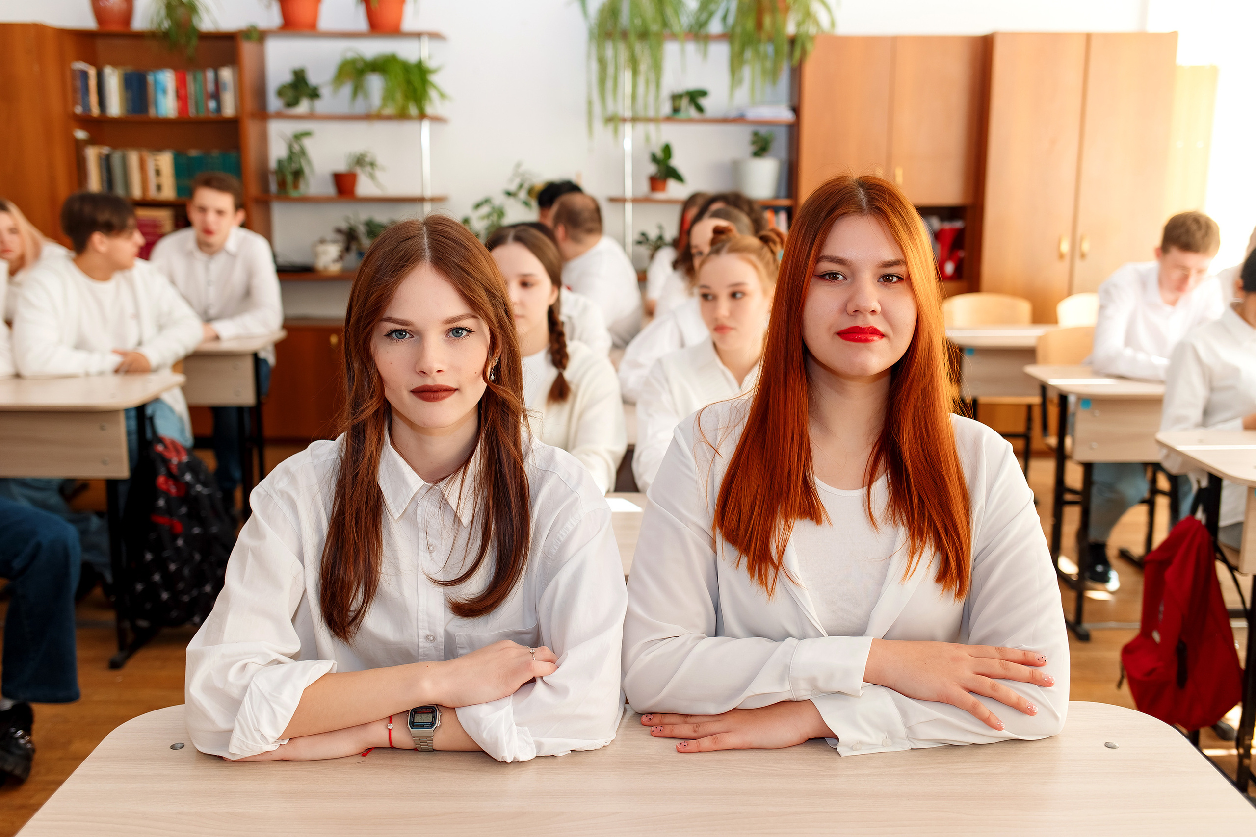 11 класс 11 школа, съемка в школе. Фотограф Любовь Корниенко, Примоский край