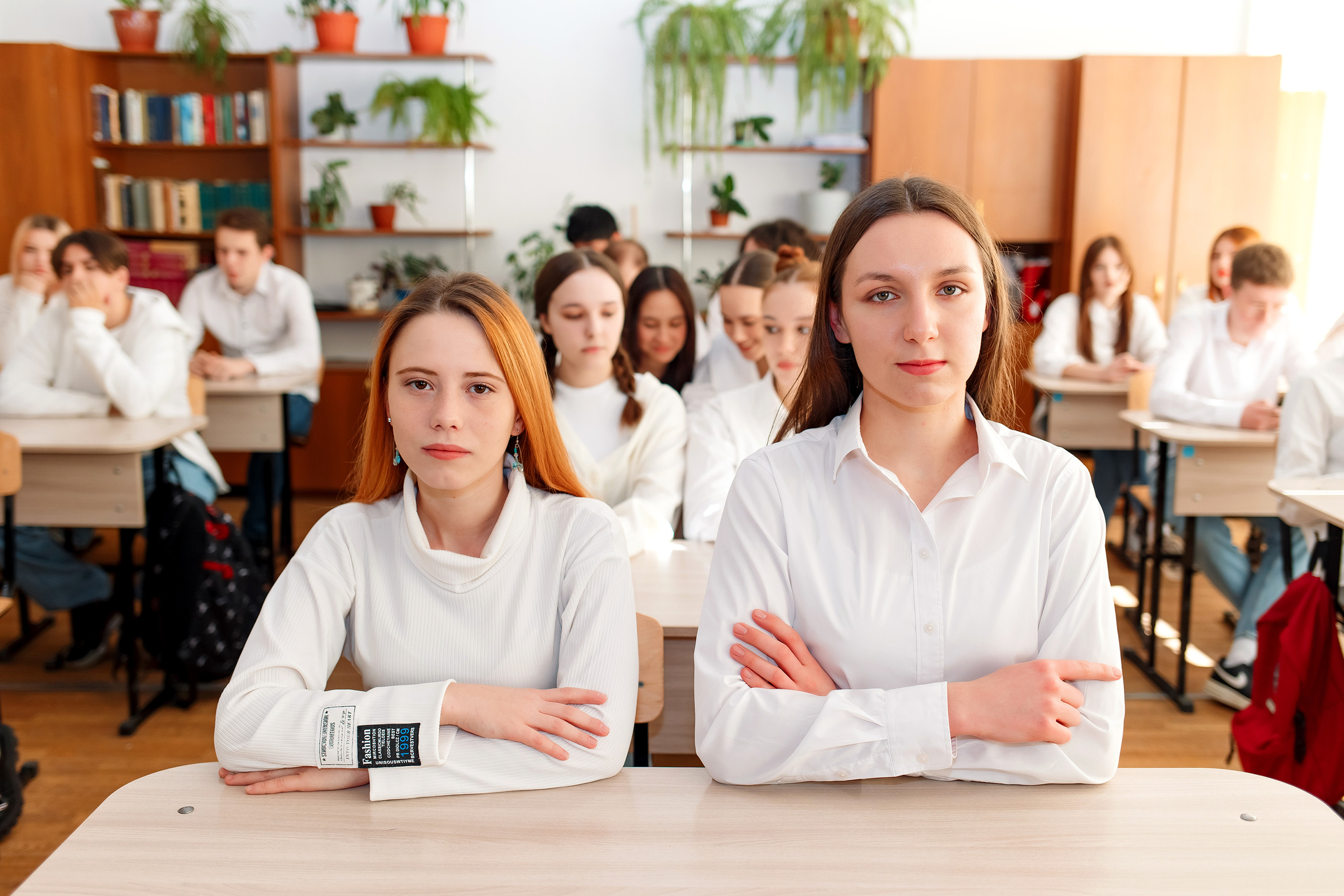 11 класс 11 школа, съемка в школе. Фотограф Любовь Корниенко, Примоский край