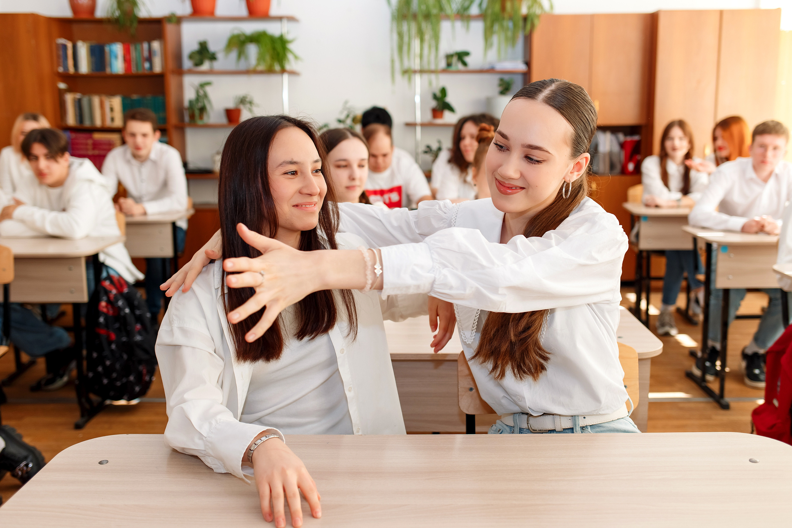11 класс 11 школа, съемка в школе. Фотограф Любовь Корниенко, Примоский край