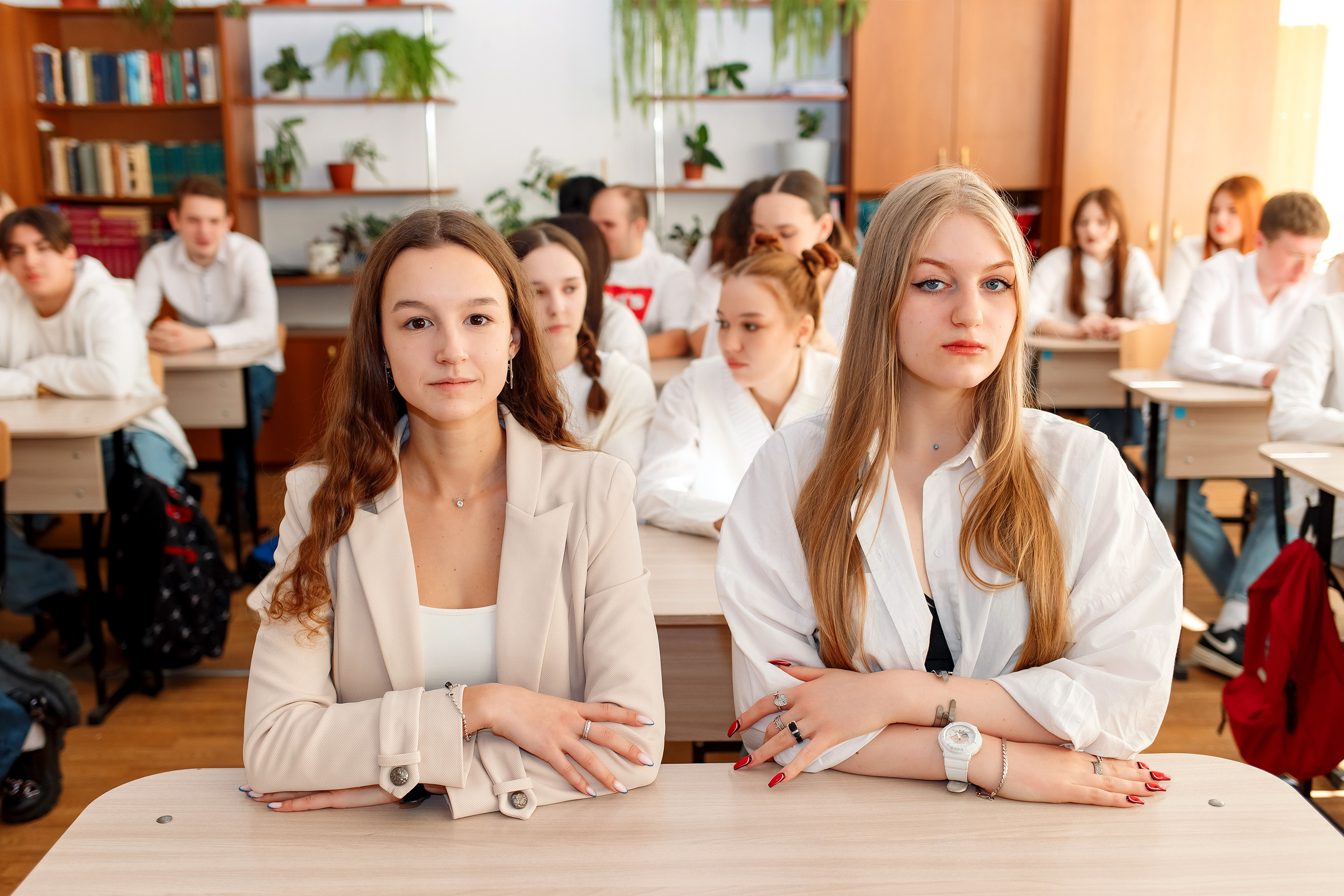 11 класс 11 школа, съемка в школе. Фотограф Любовь Корниенко, Примоский край