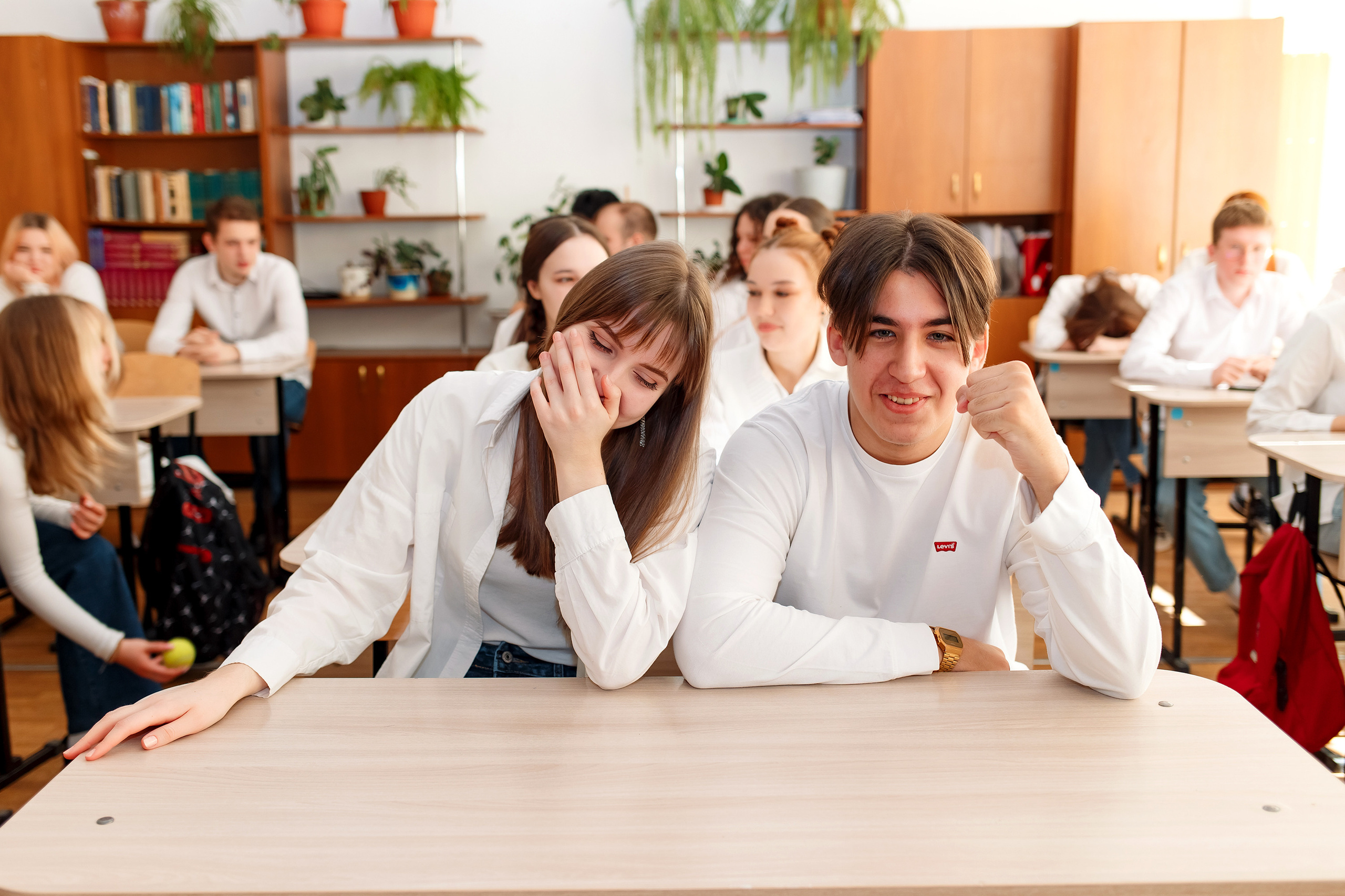 11 класс 11 школа, съемка в школе. Фотограф Любовь Корниенко, Примоский край