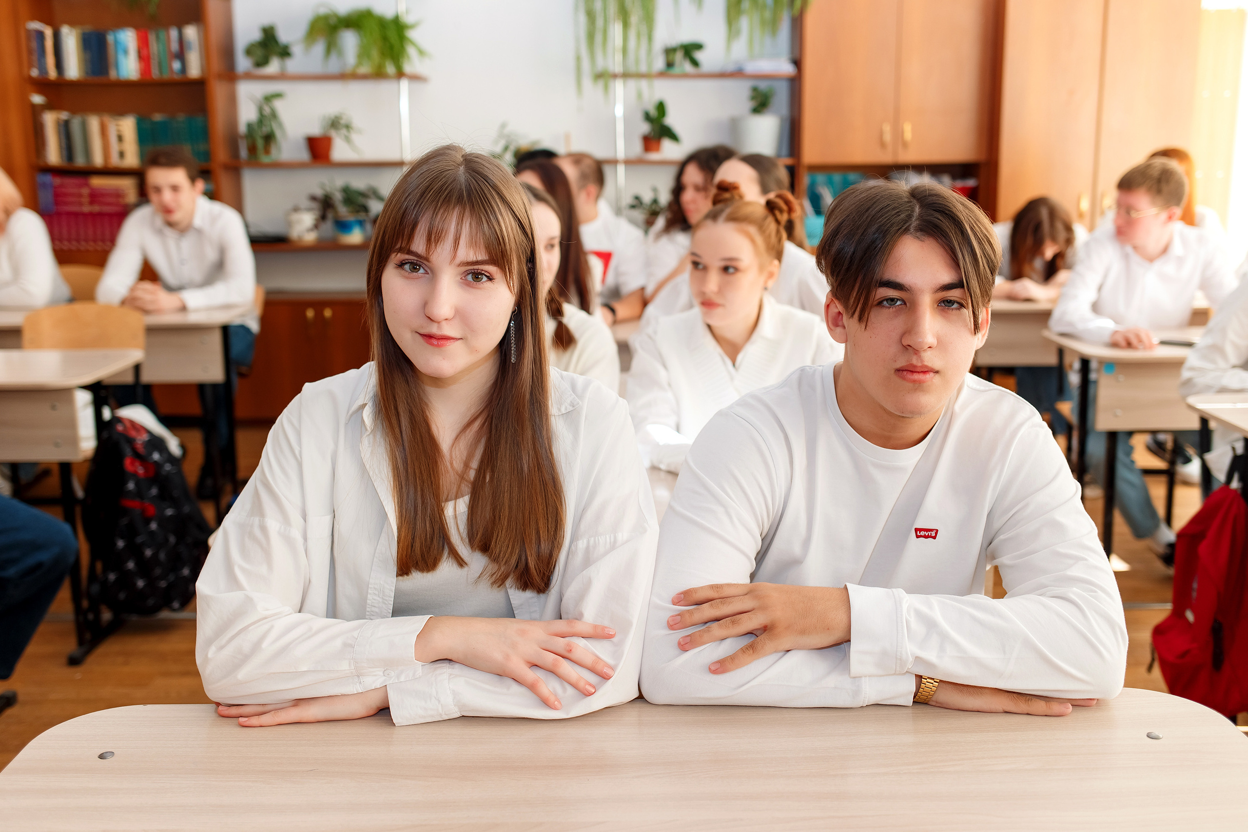 11 класс 11 школа, съемка в школе. Фотограф Любовь Корниенко, Примоский край