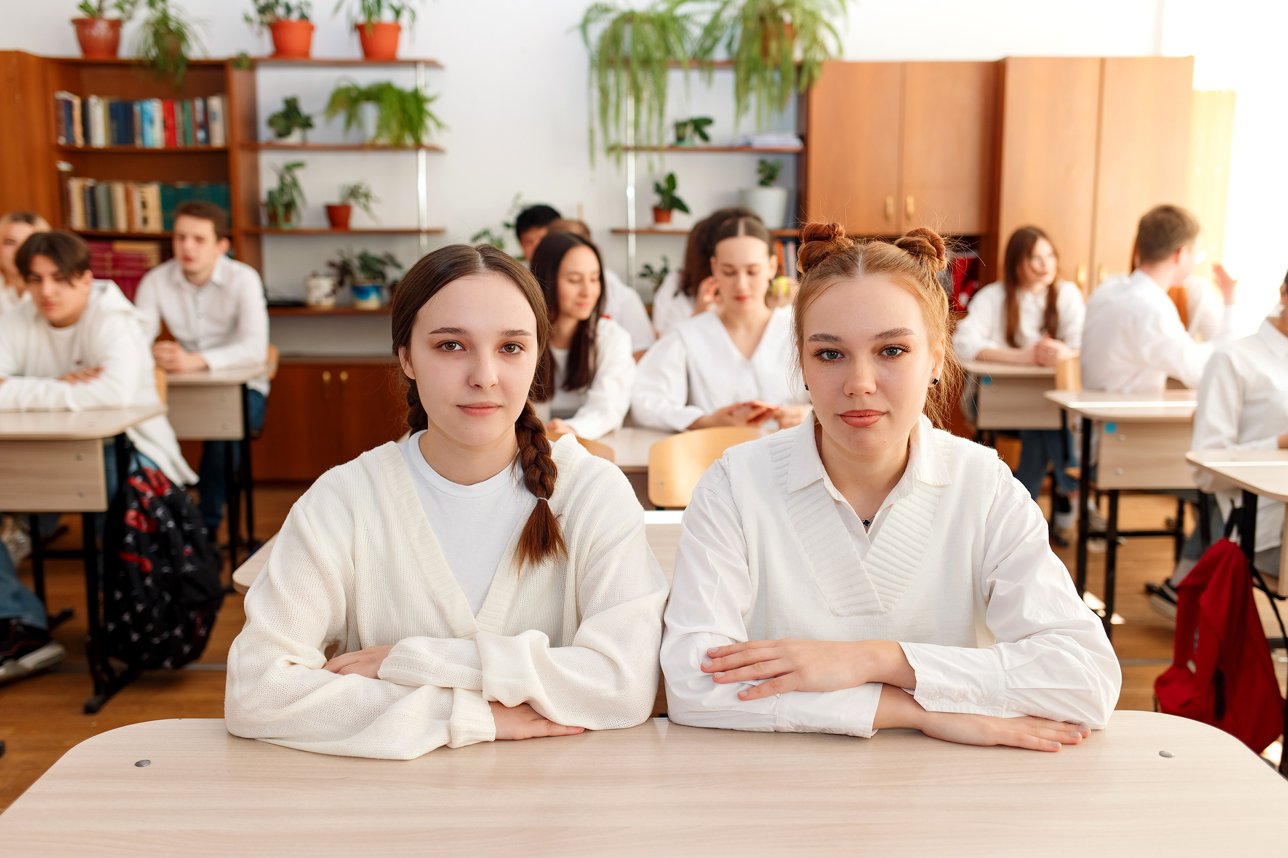 11 класс 11 школа, съемка в школе. Фотограф Любовь Корниенко, Примоский край