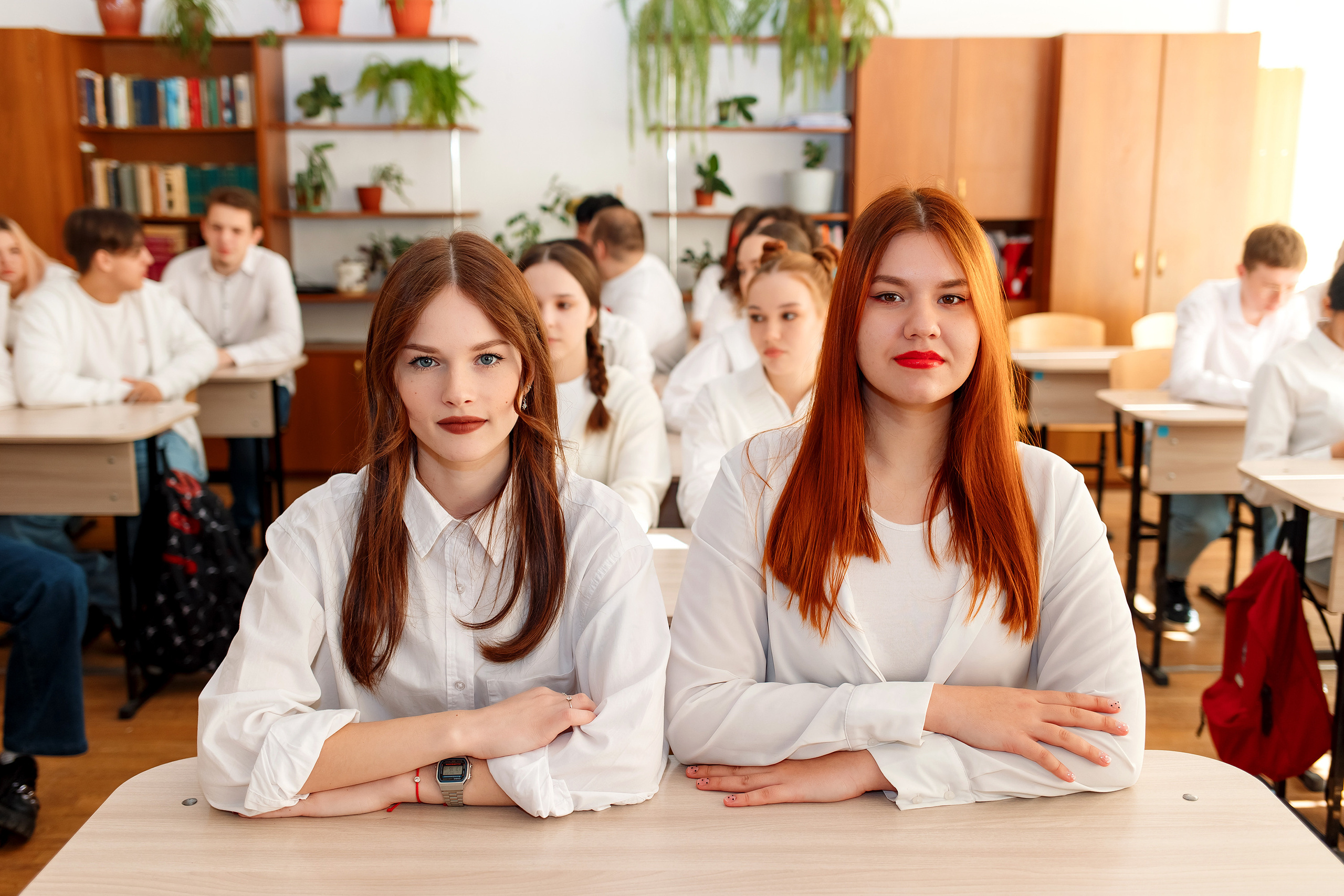 11 класс 11 школа, съемка в школе. Фотограф Любовь Корниенко, Примоский край