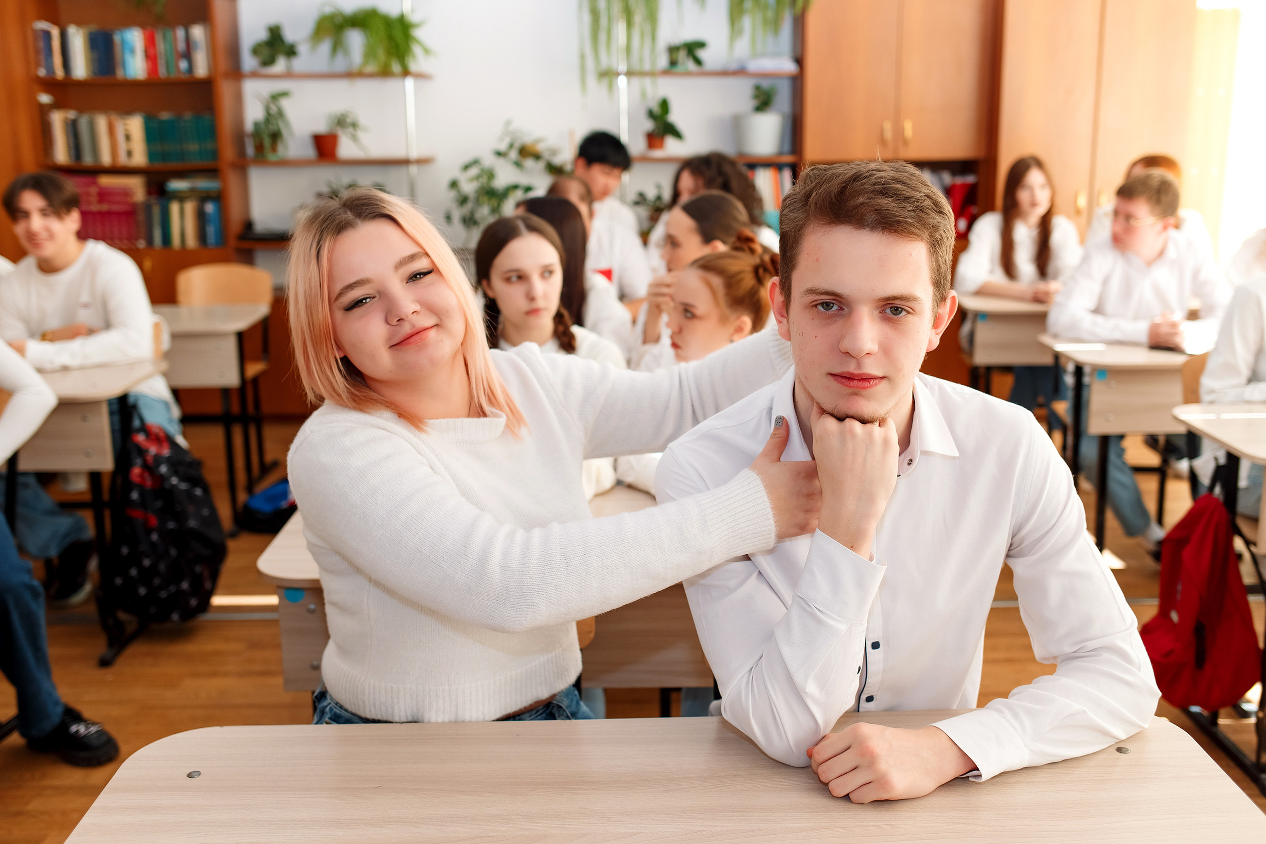 11 класс 11 школа, съемка в школе. Фотограф Любовь Корниенко, Примоский край