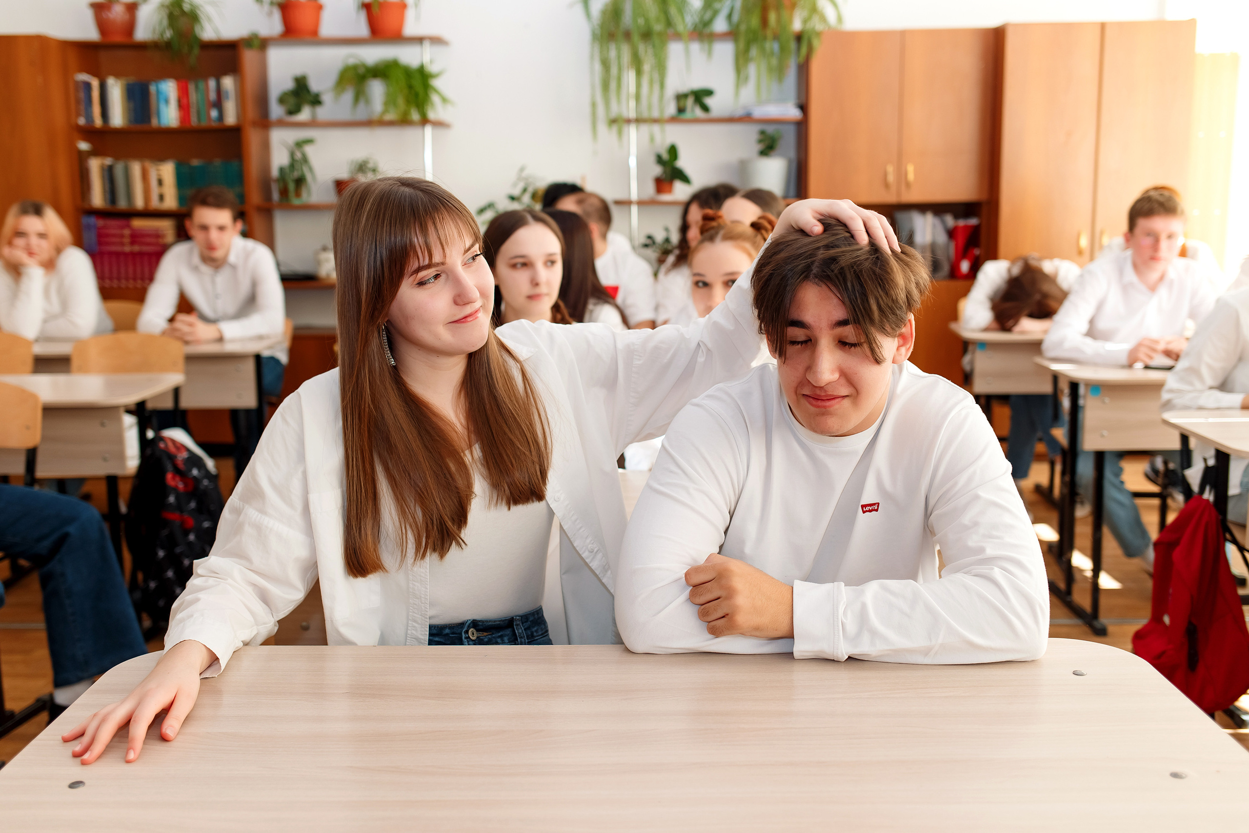 11 класс 11 школа, съемка в школе. Фотограф Любовь Корниенко, Примоский край