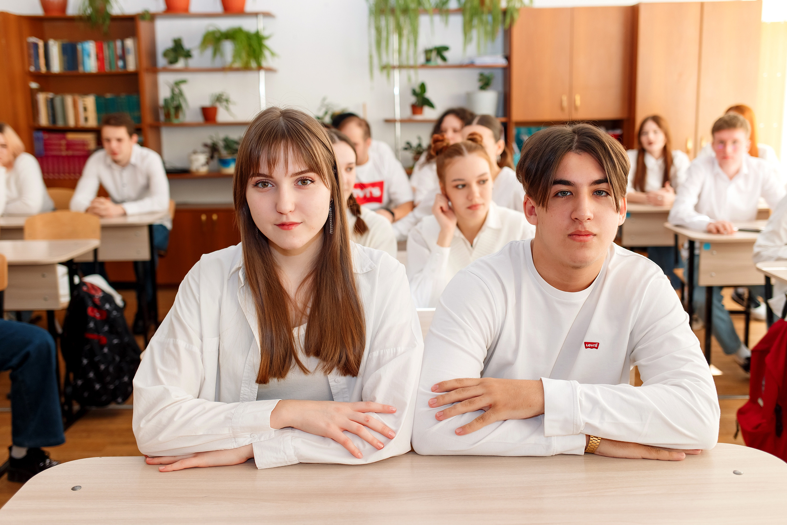 11 класс 11 школа, съемка в школе. Фотограф Любовь Корниенко, Примоский край