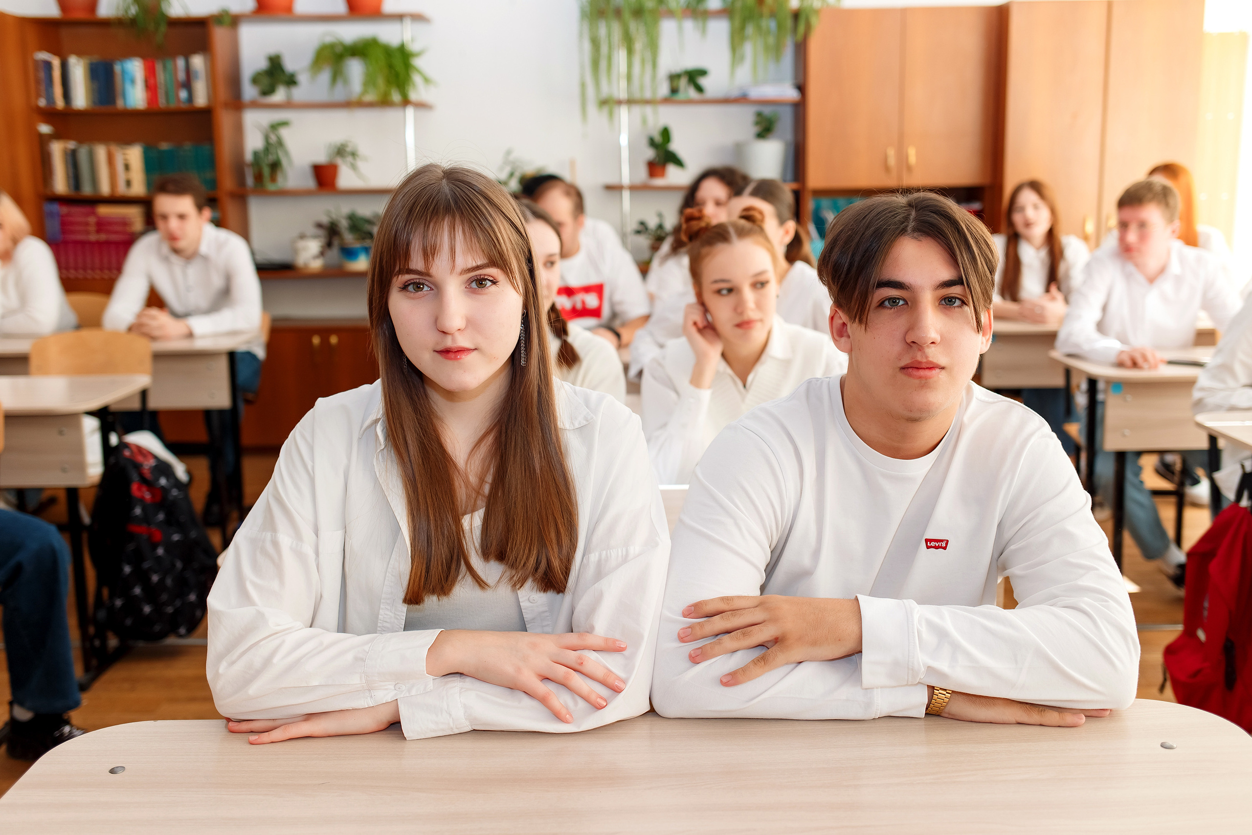 11 класс 11 школа, съемка в школе. Фотограф Любовь Корниенко, Примоский край