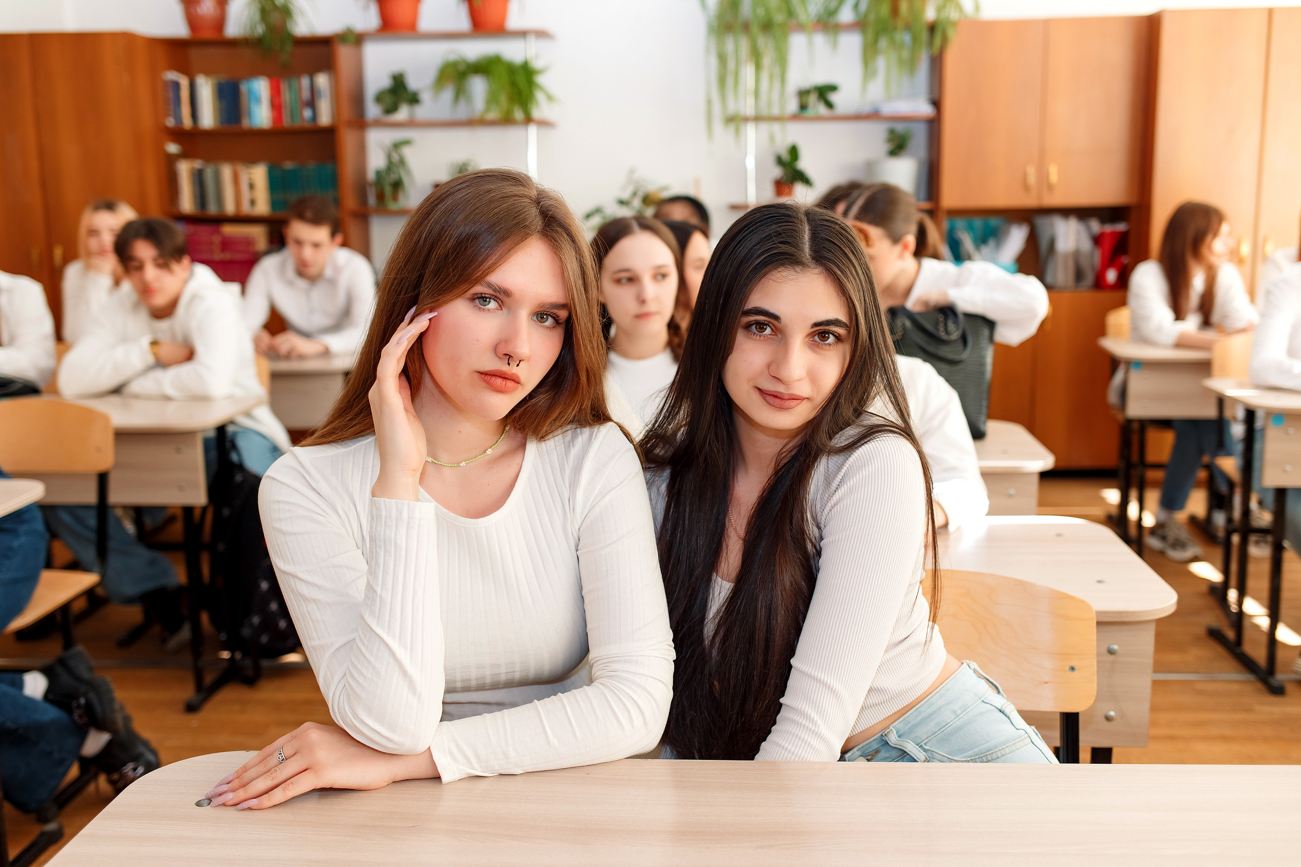 11 класс 11 школа, съемка в школе. Фотограф Любовь Корниенко, Примоский край