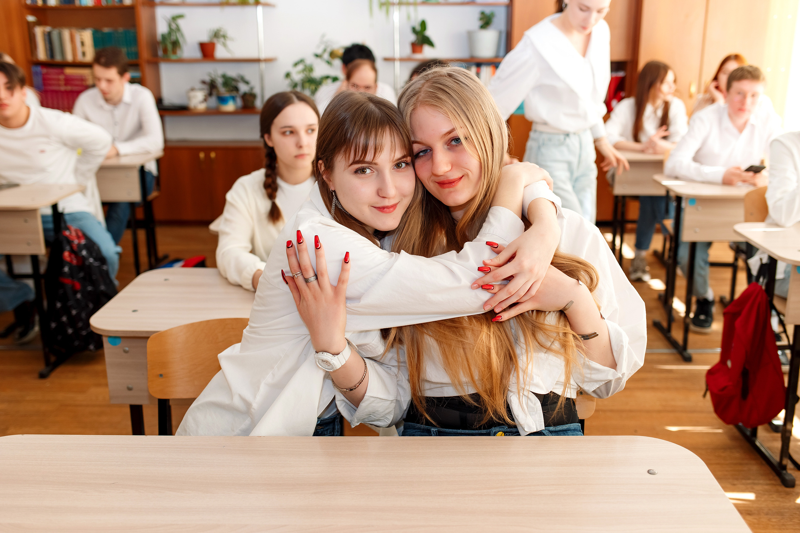 11 класс 11 школа, съемка в школе. Фотограф Любовь Корниенко, Примоский край