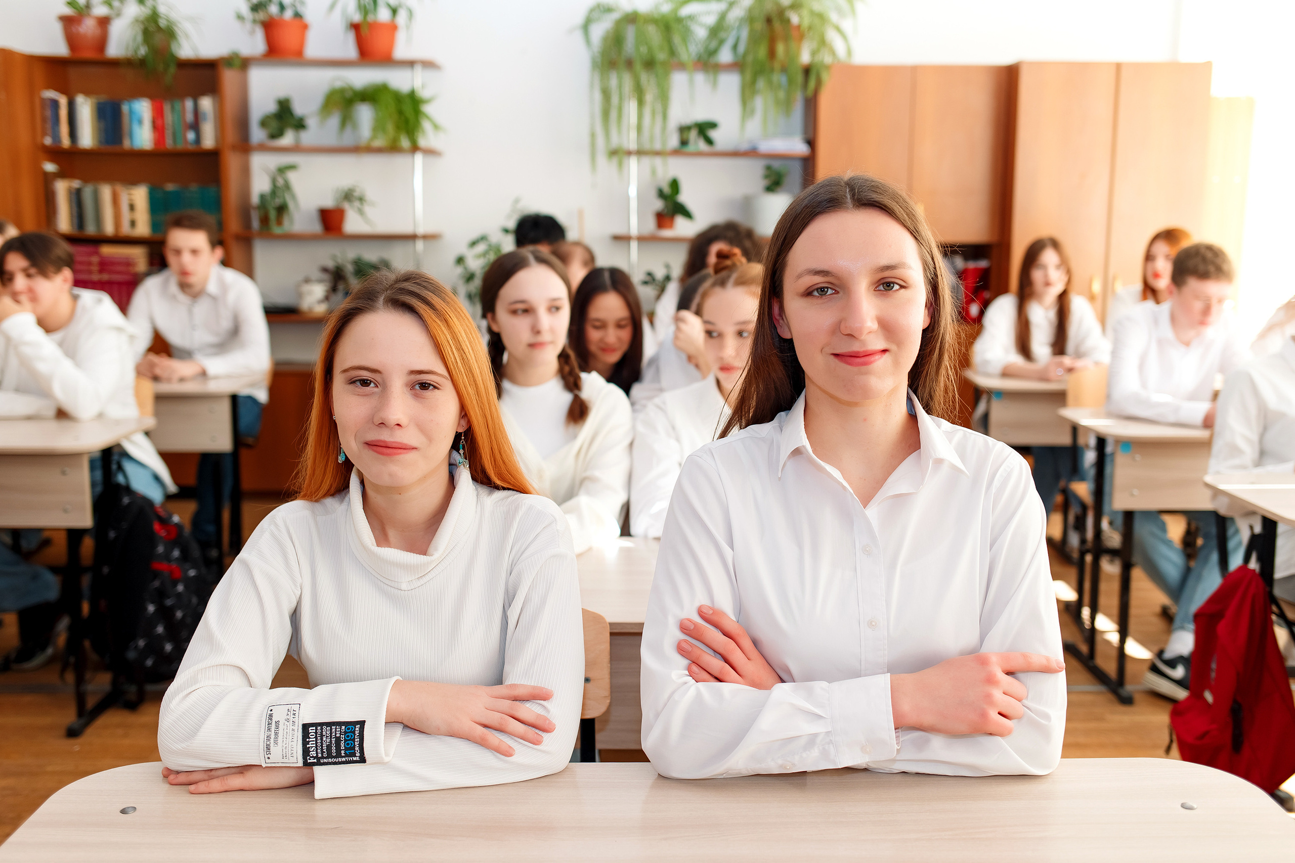 11 класс 11 школа, съемка в школе. Фотограф Любовь Корниенко, Примоский край