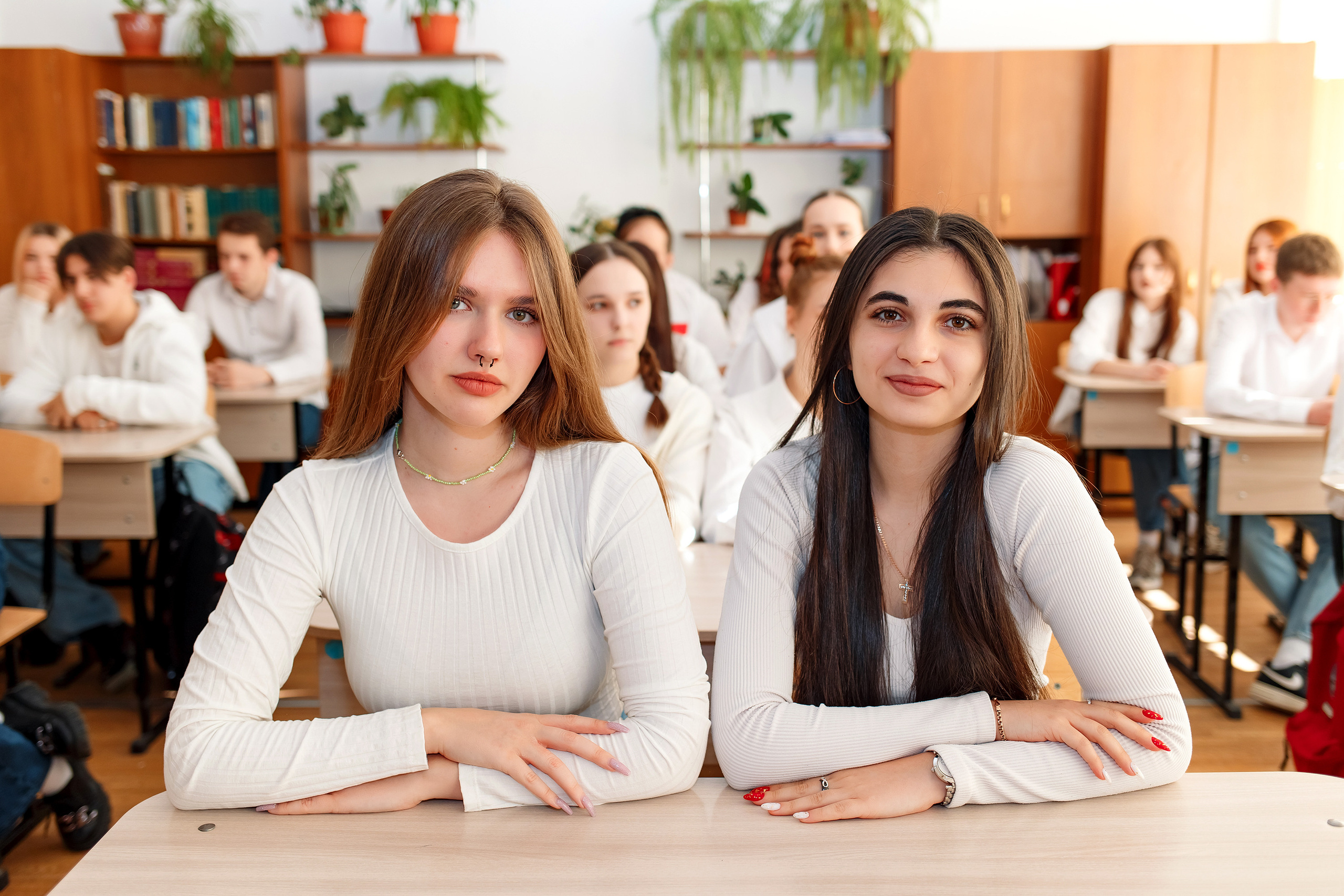 11 класс 11 школа, съемка в школе. Фотограф Любовь Корниенко, Примоский край