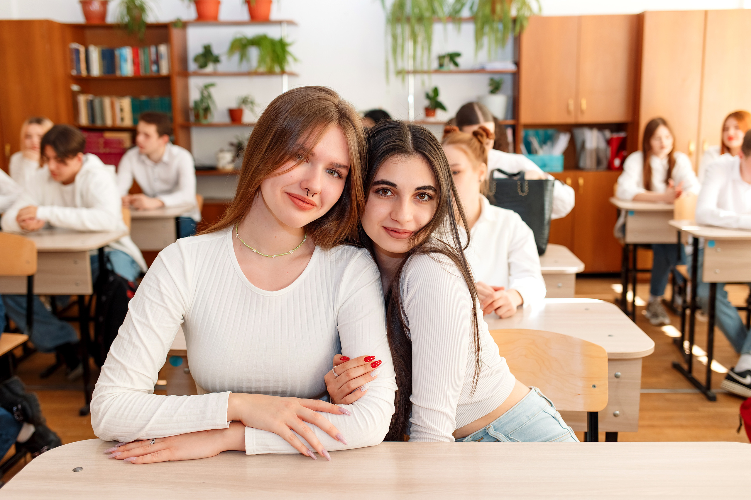 11 класс 11 школа, съемка в школе. Фотограф Любовь Корниенко, Примоский край