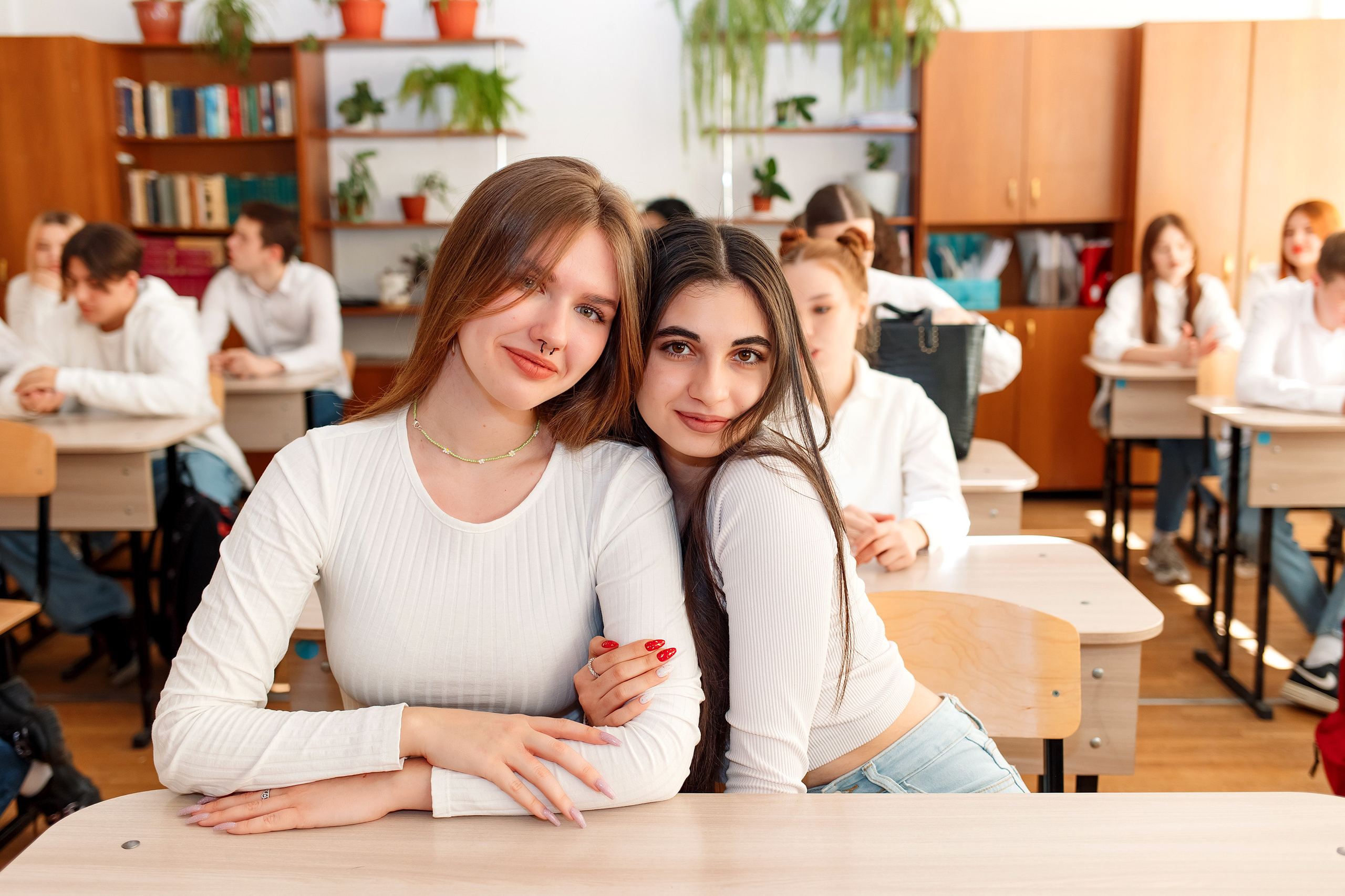 11 класс 11 школа, съемка в школе. Фотограф Любовь Корниенко, Примоский край