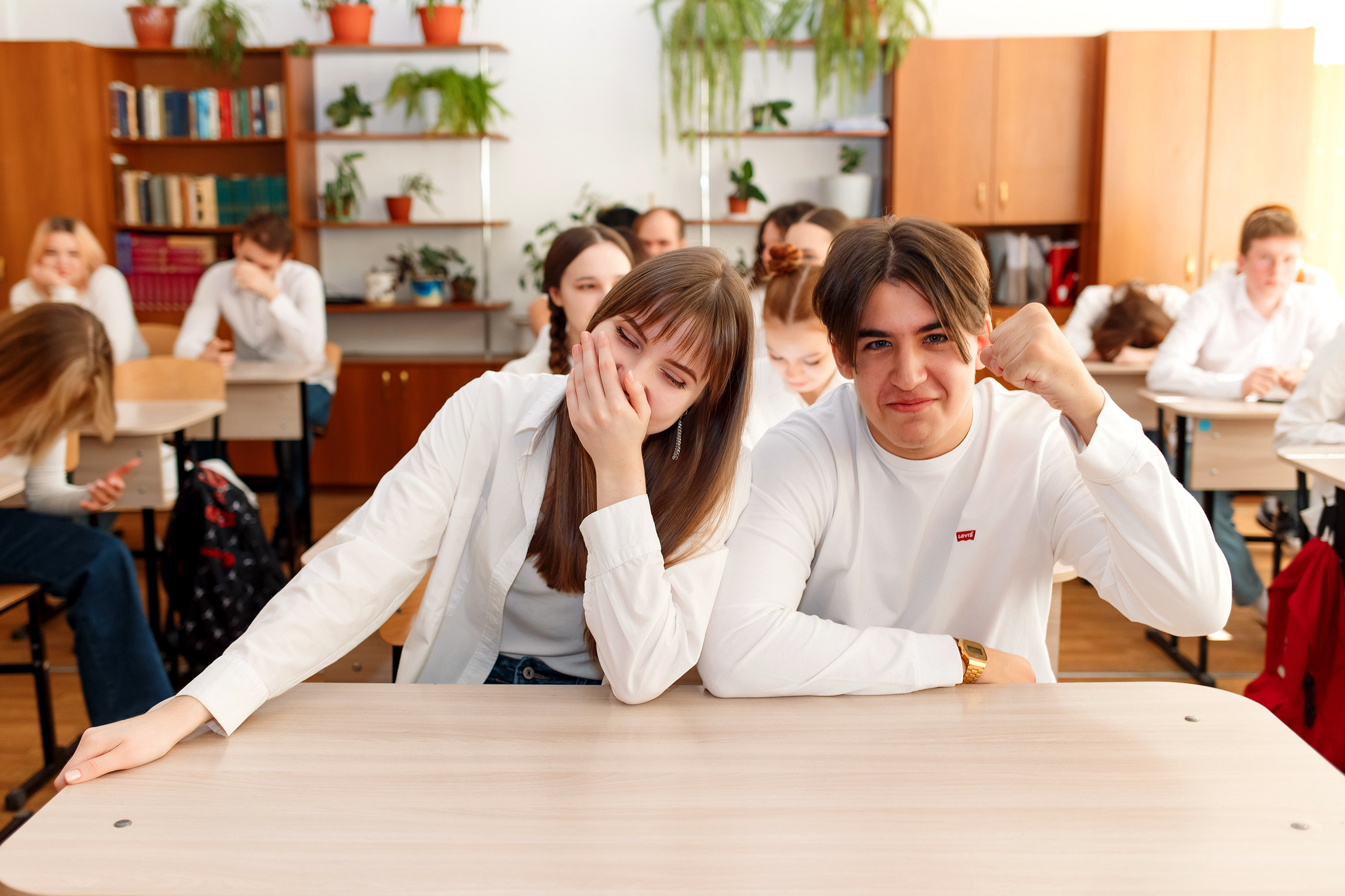 11 класс 11 школа, съемка в школе. Фотограф Любовь Корниенко, Примоский край