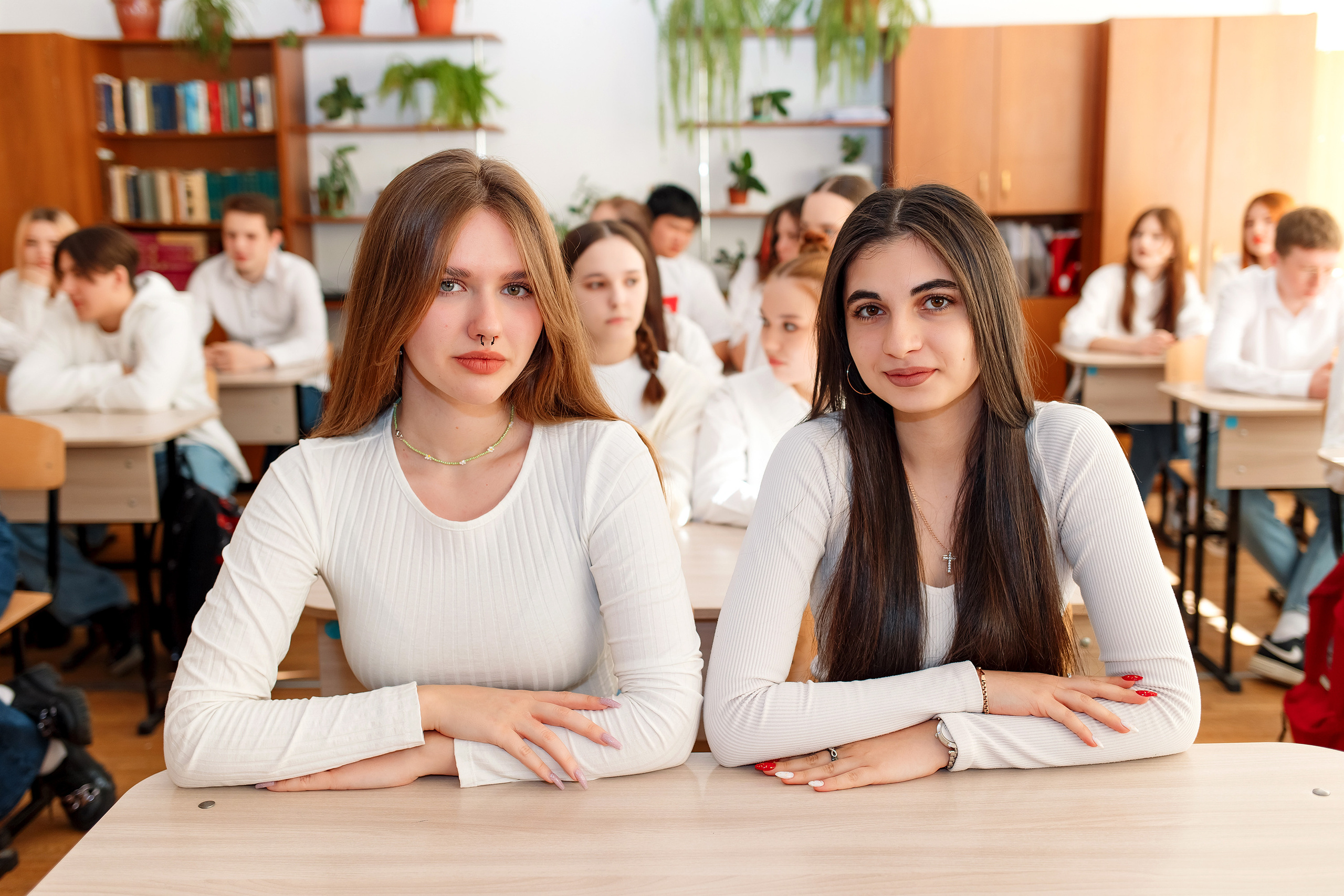 11 класс 11 школа, съемка в школе. Фотограф Любовь Корниенко, Примоский край