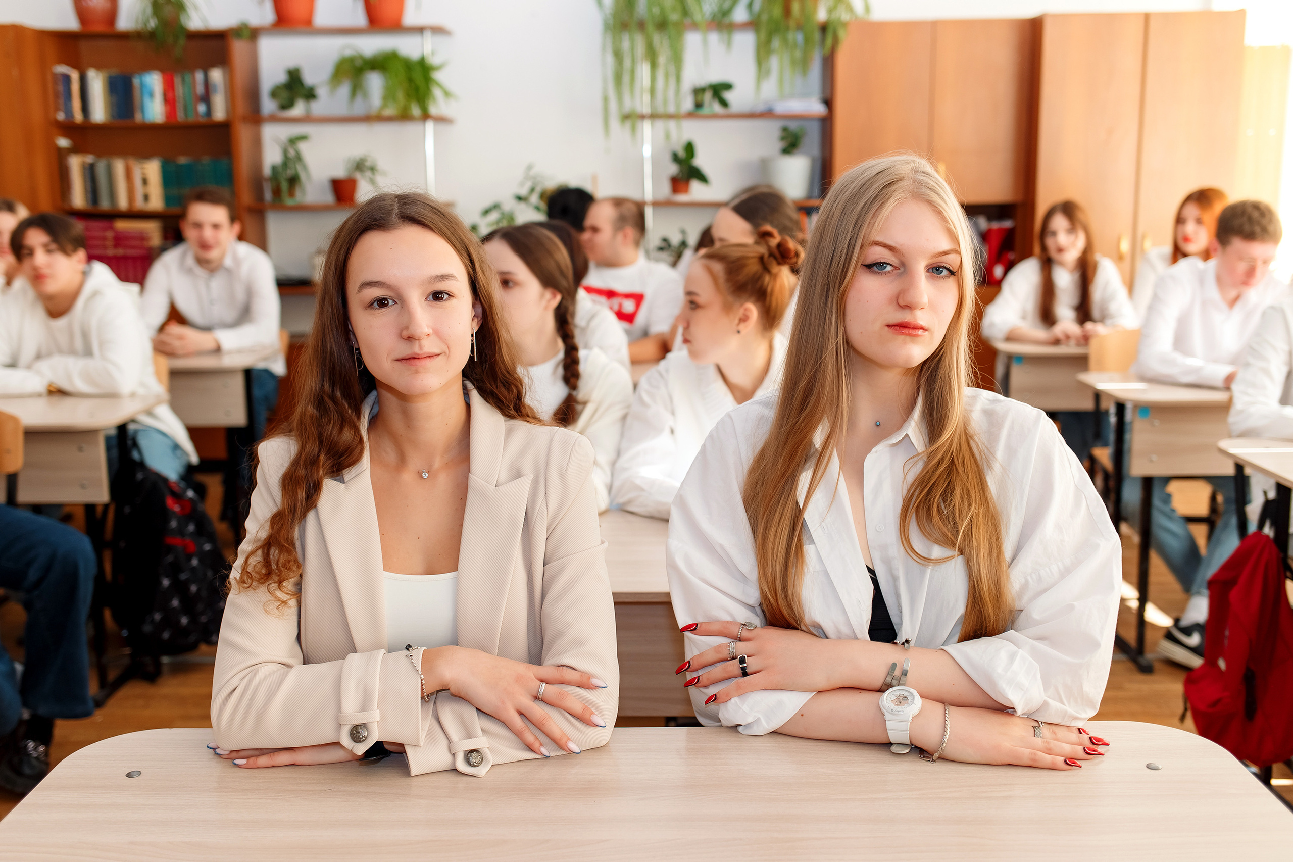 11 класс 11 школа, съемка в школе. Фотограф Любовь Корниенко, Примоский край