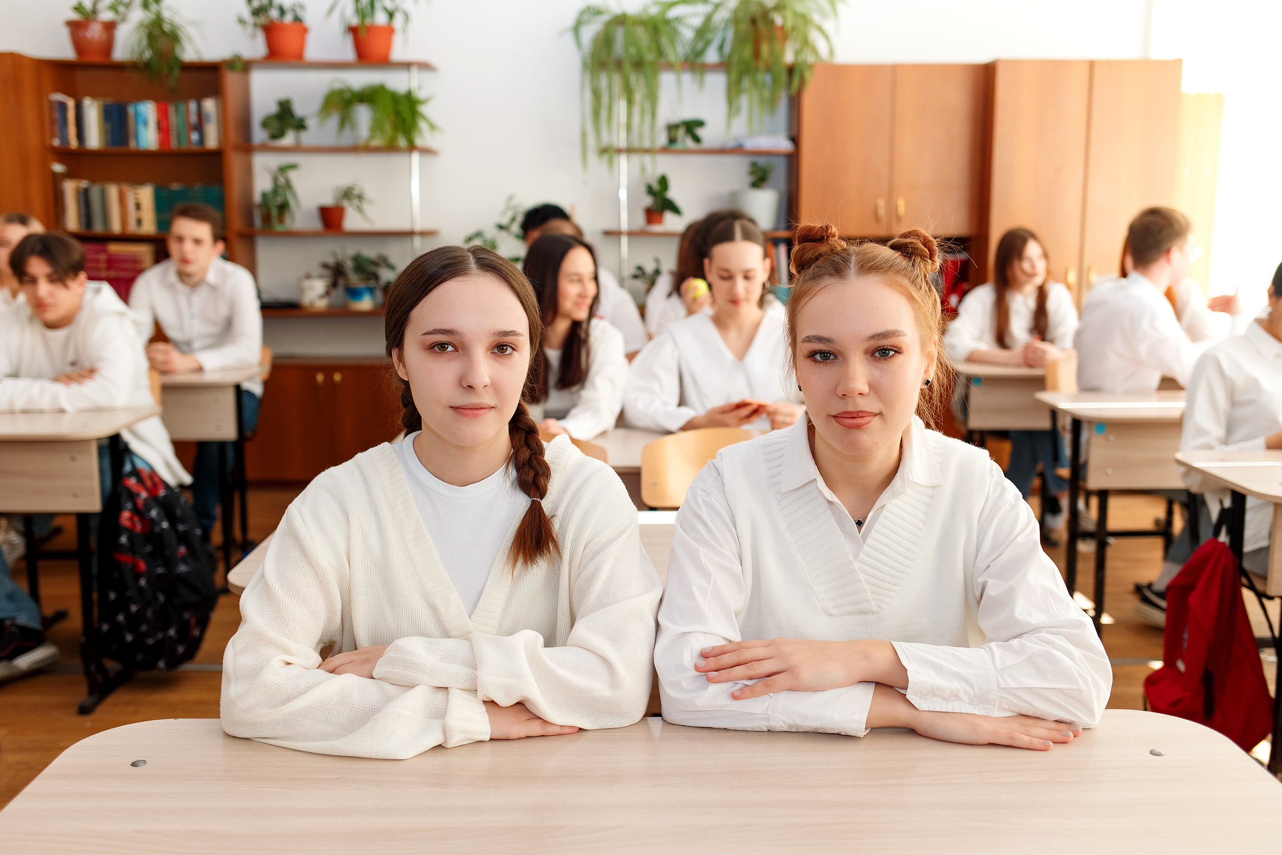 11 класс 11 школа, съемка в школе. Фотограф Любовь Корниенко, Примоский край