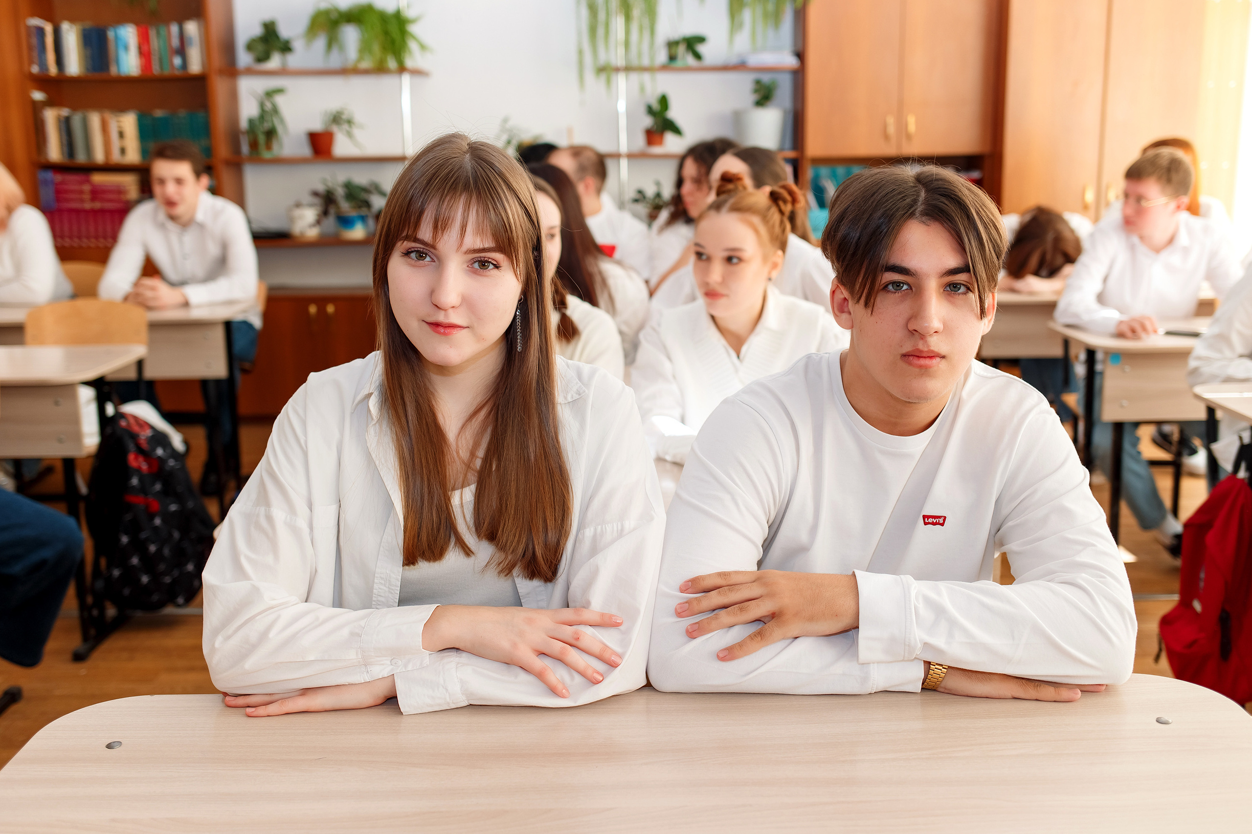 11 класс 11 школа, съемка в школе. Фотограф Любовь Корниенко, Примоский край