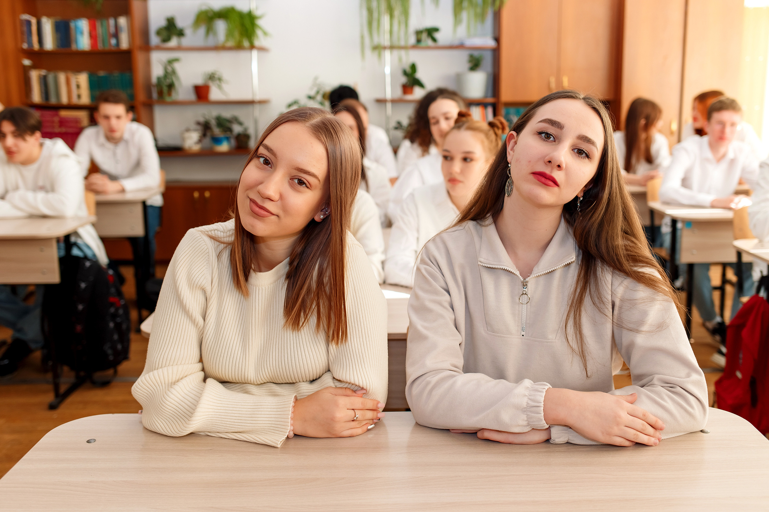 11 класс 11 школа, съемка в школе. Фотограф Любовь Корниенко, Примоский край