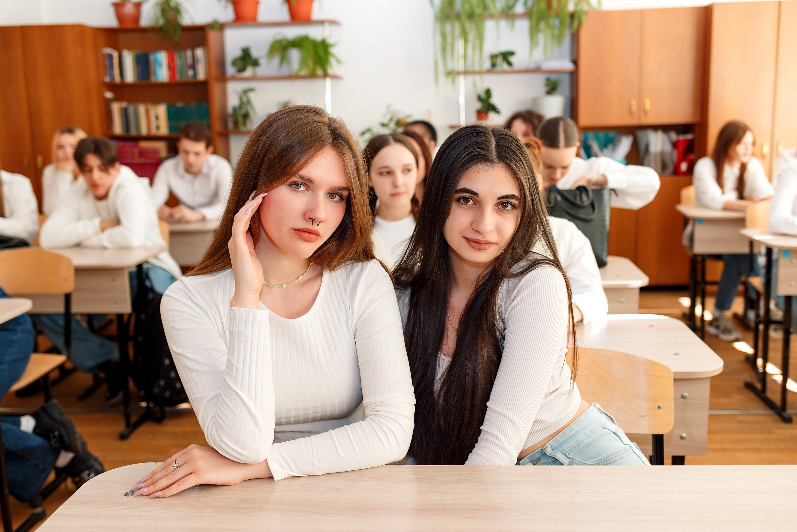 11 класс 11 школа, съемка в школе. Фотограф Любовь Корниенко, Примоский край