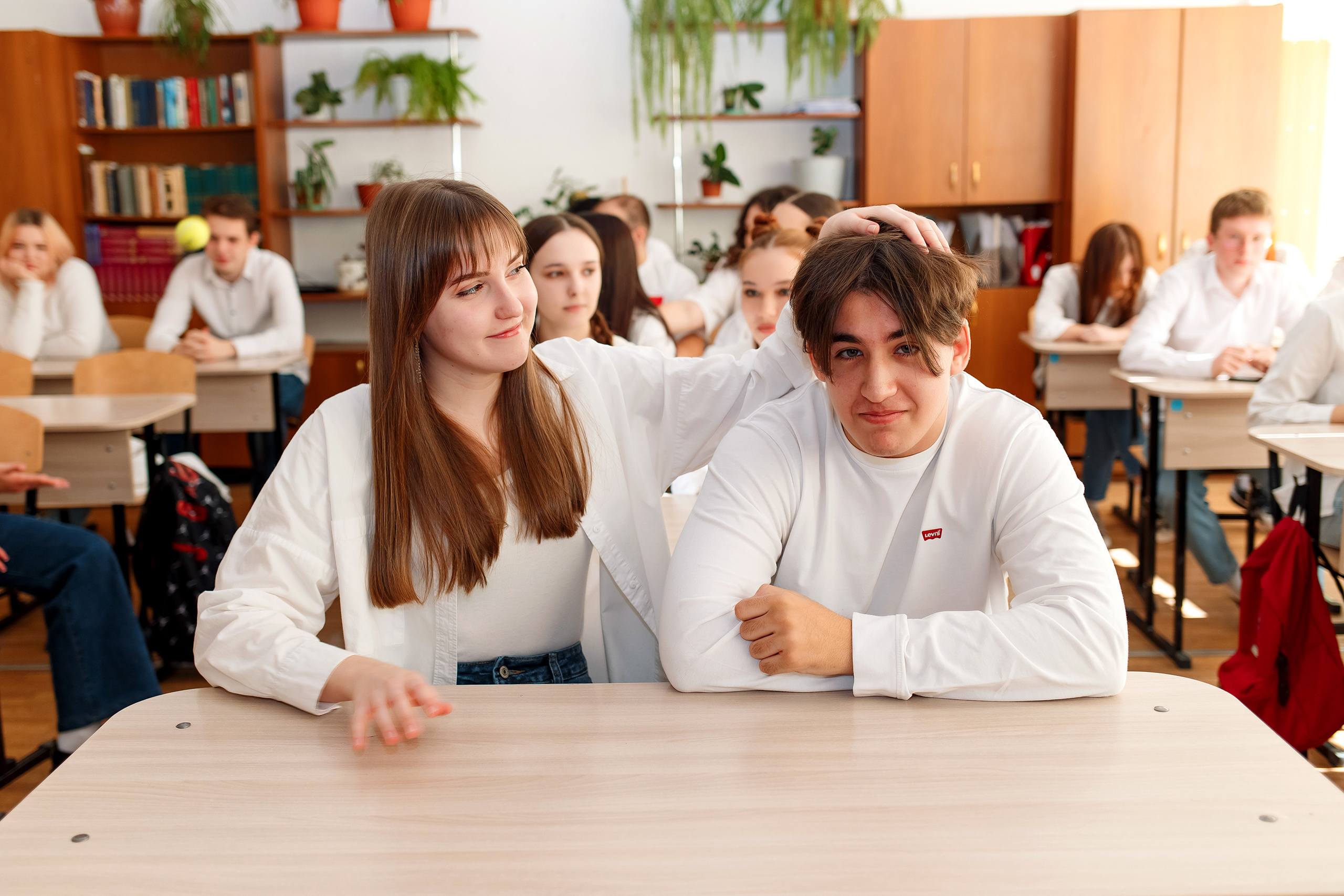 11 класс 11 школа, съемка в школе. Фотограф Любовь Корниенко, Примоский край