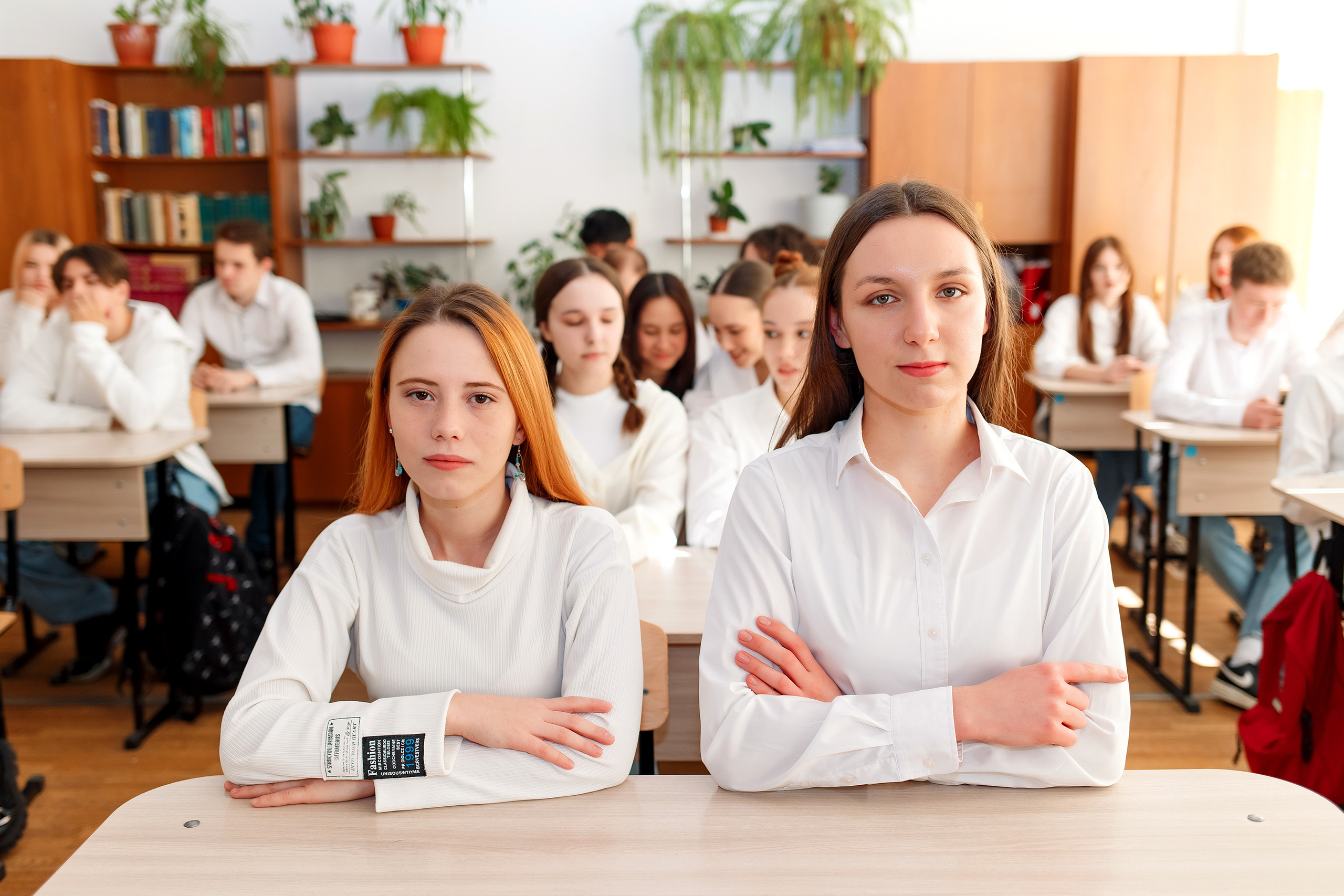 11 класс 11 школа, съемка в школе. Фотограф Любовь Корниенко, Примоский край