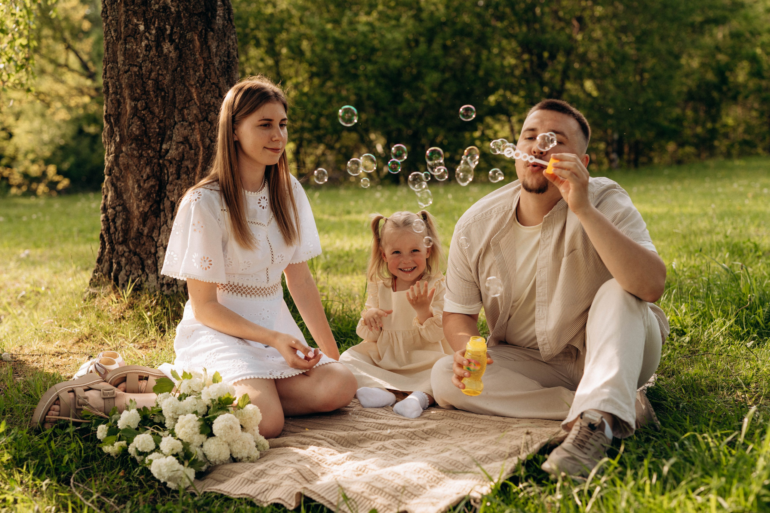 Прогулка Данилы, Алёны и Арины. Свадебный и семейный фотограф в Калуге Анна Киреева